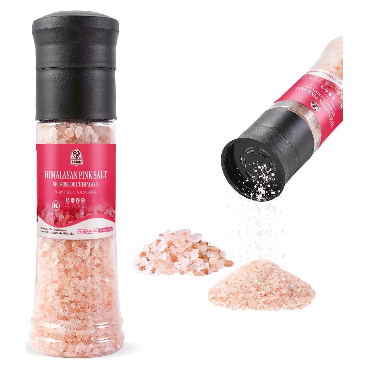 Juego de Molinillos de Sal Rosa del Himalaya 52USA 380g Ajustable