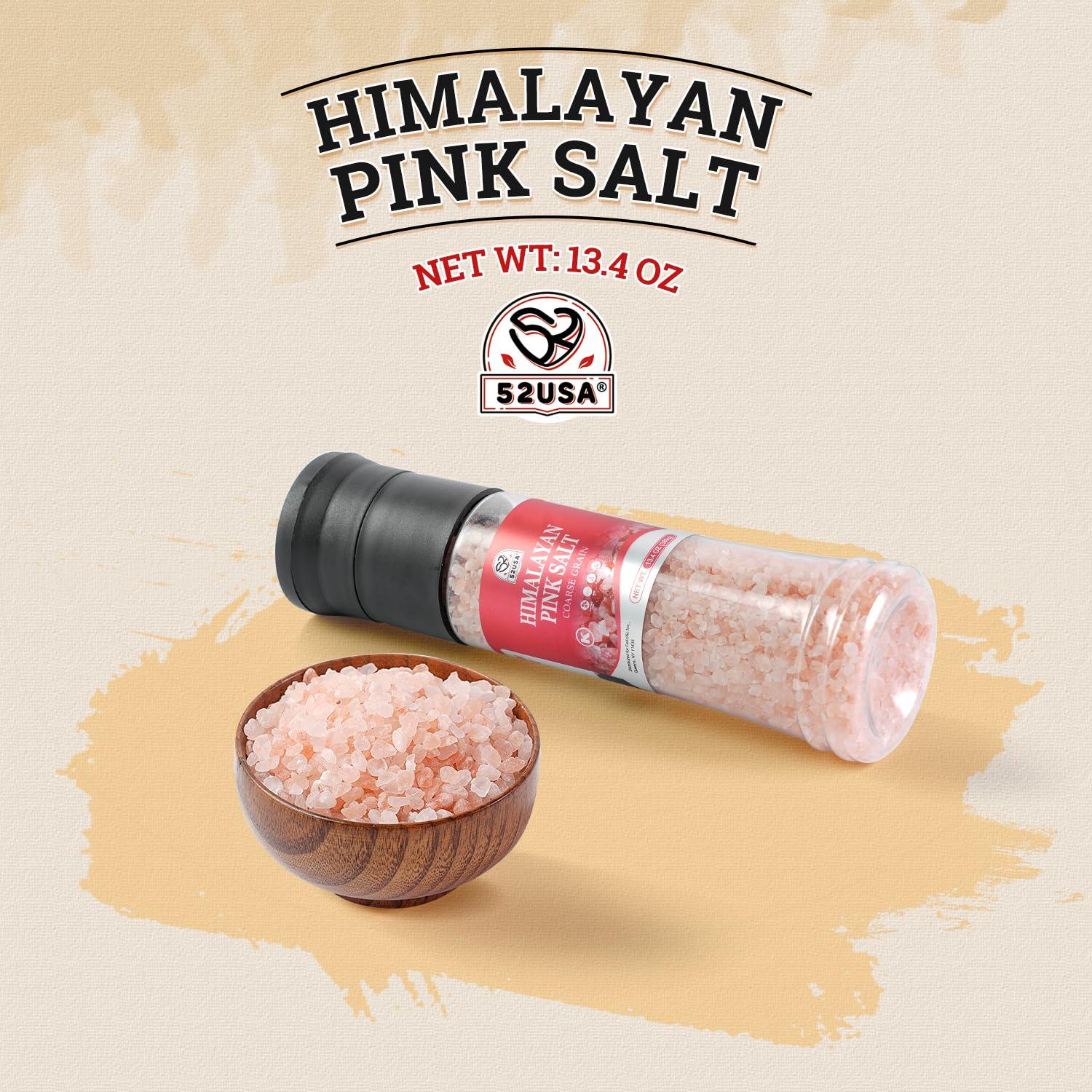 Juego de Molinillos de Sal Rosa del Himalaya 52USA 380g Ajustable