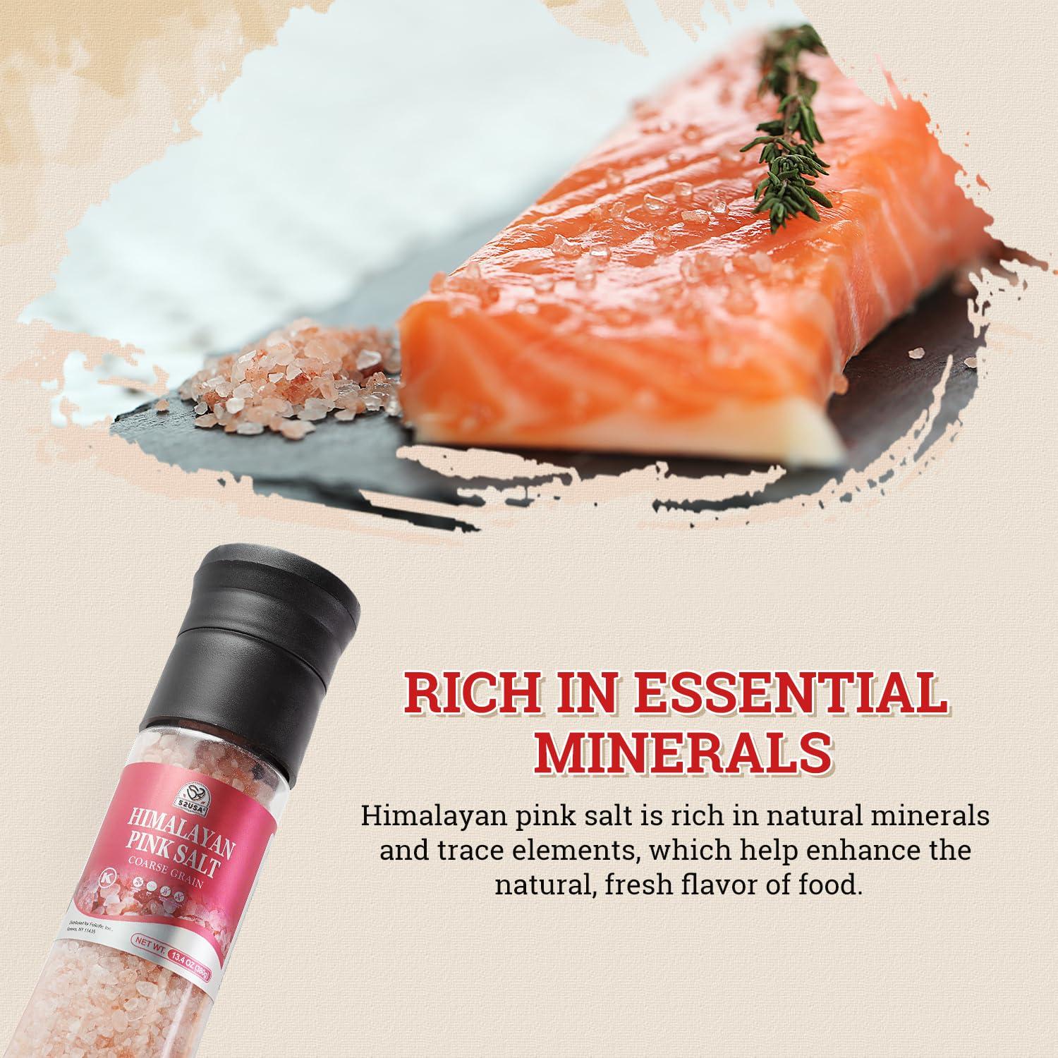 Juego de Molinillos de Sal Rosa del Himalaya 52USA 380g Ajustable