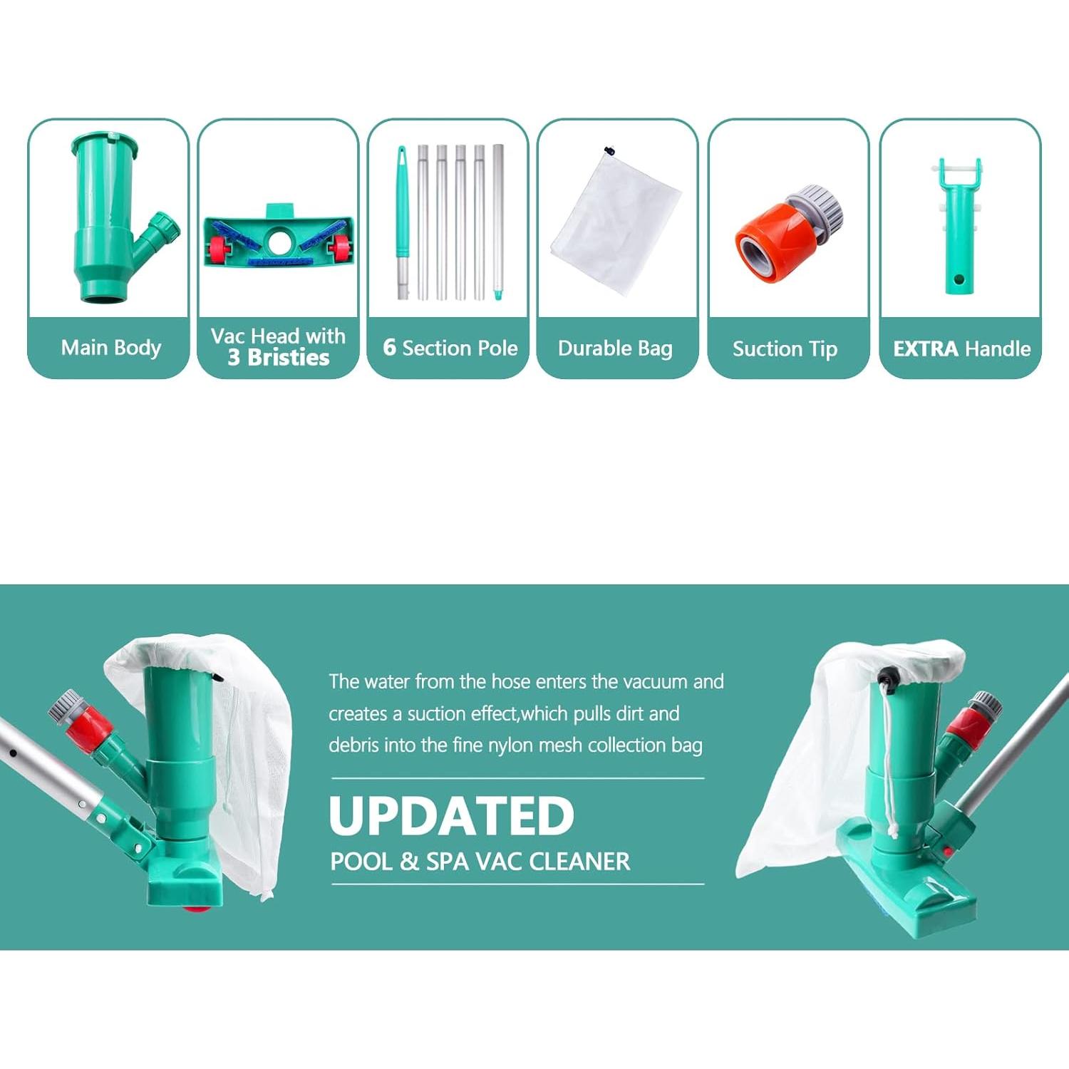 Limpiador de Piscina POOLWHALE Mini Jet Vac 143.5 cm