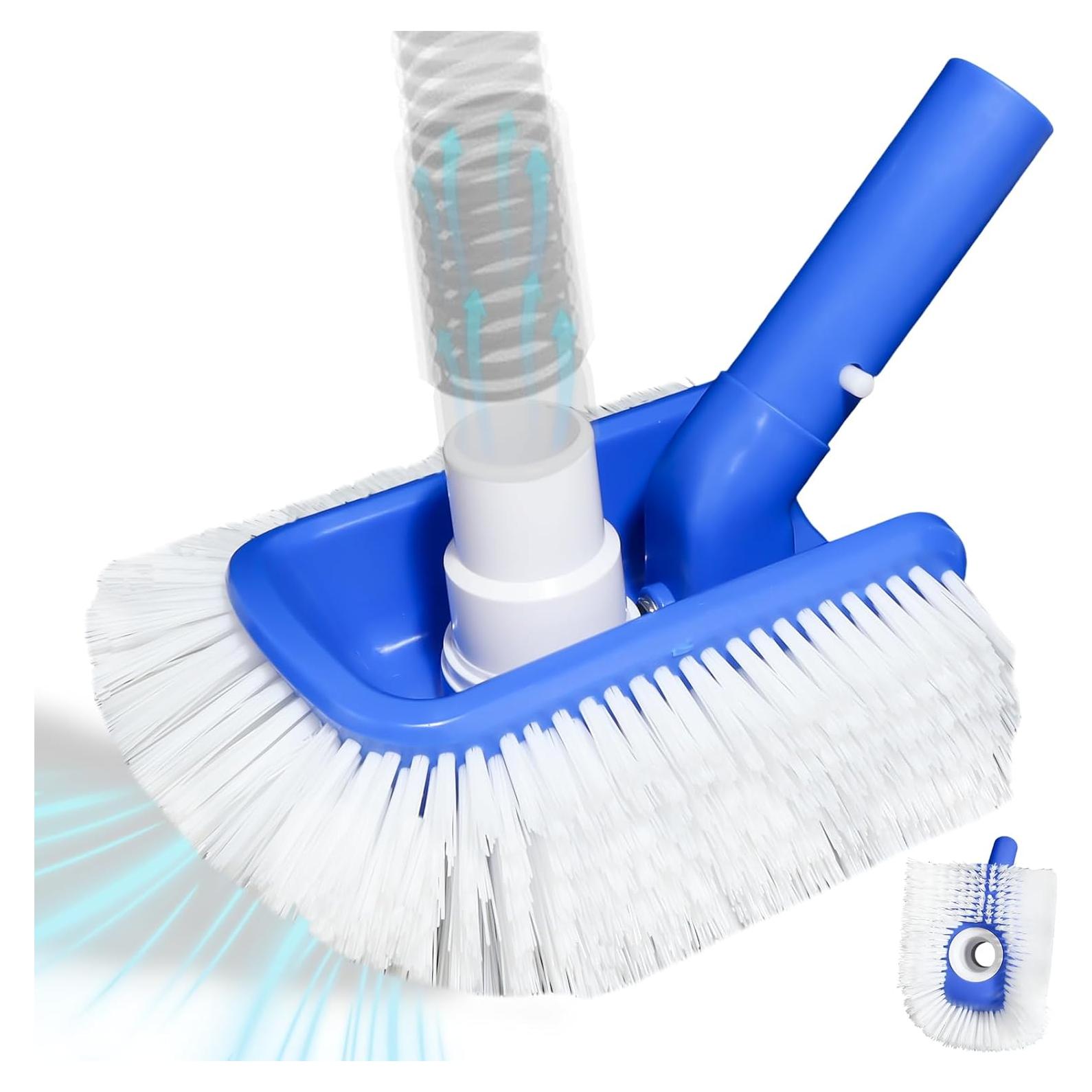 Cepillo de piscina Kulahlik con aspiradora 2 en 1, nylon