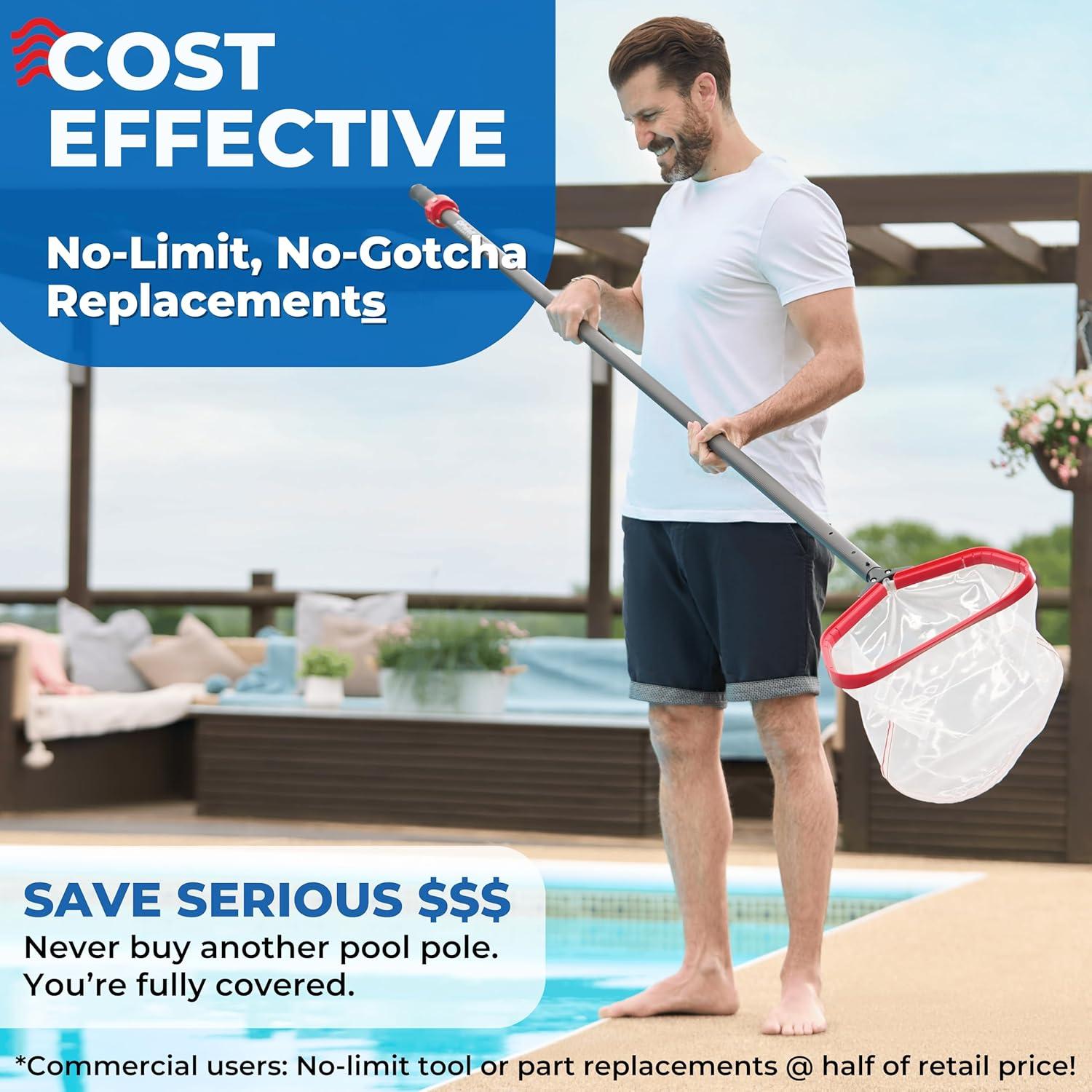 Polo Telescópico ProTuff 4.88 m para Piscina - Alta Resistencia