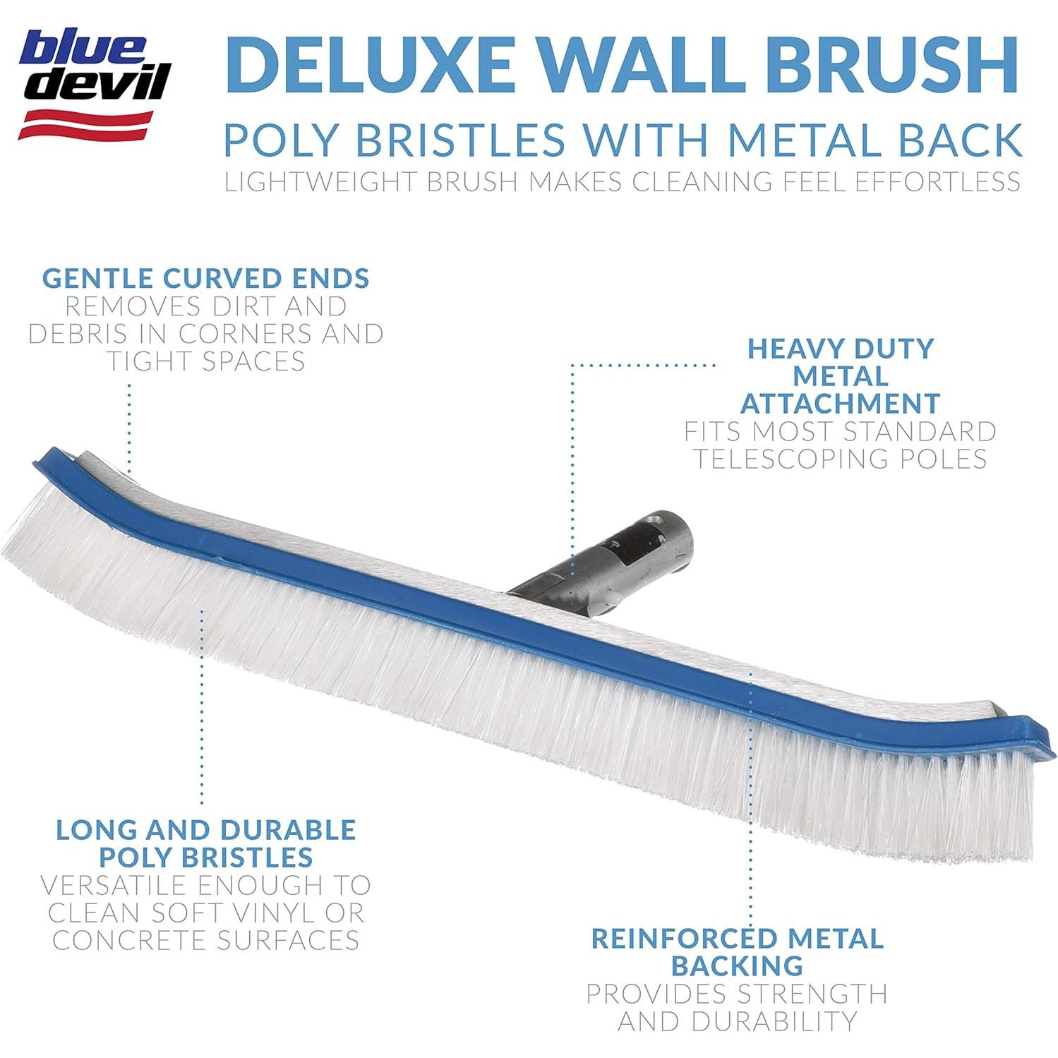 Cepillo de Pared para Piscina Blue Devil Deluxe 45.72 cm