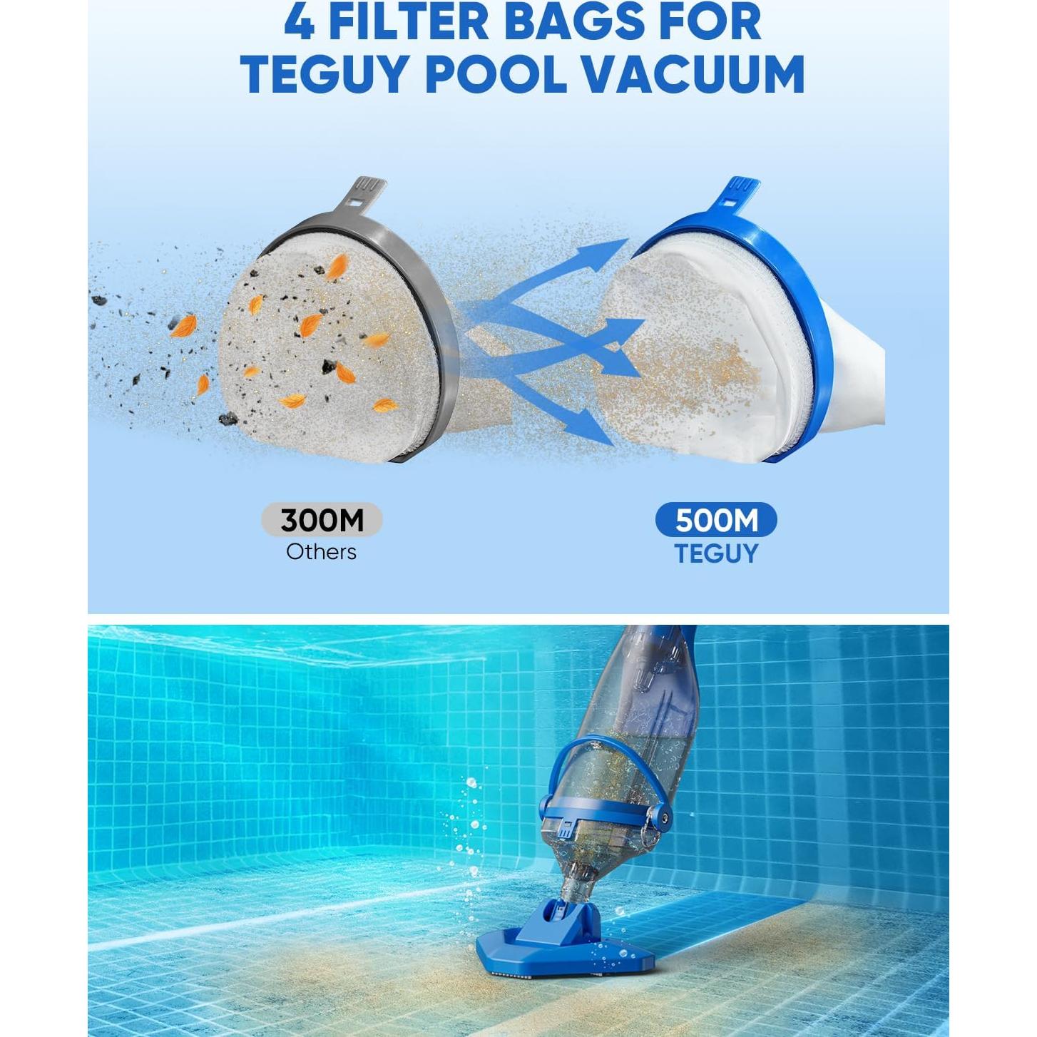 Aspiradora de piscina inalámbrica Teguy PCT403T 70L/min