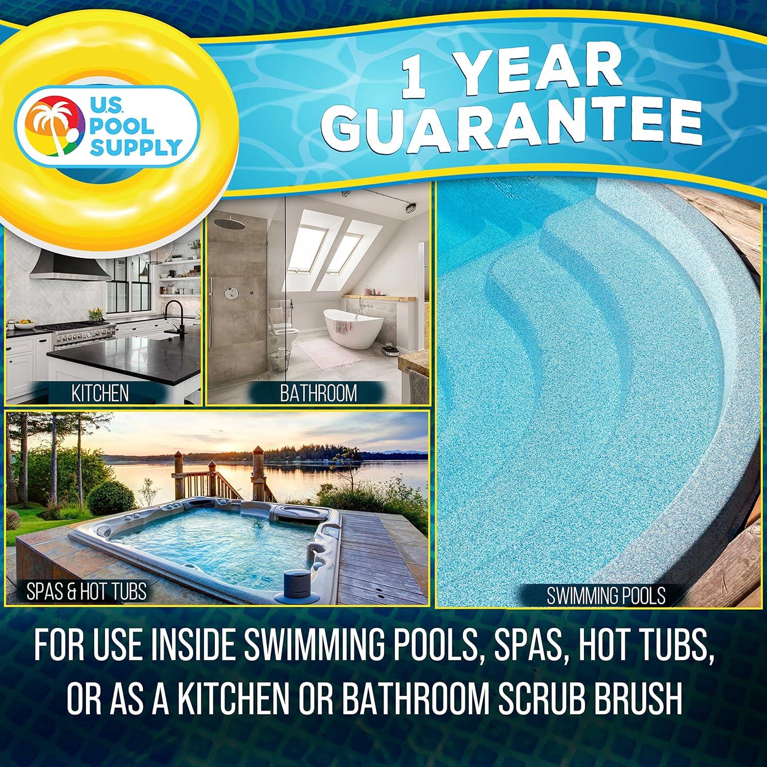 Cepillo de limpieza para piscina U.S. Pool Supply - Curvado 20.32 cm