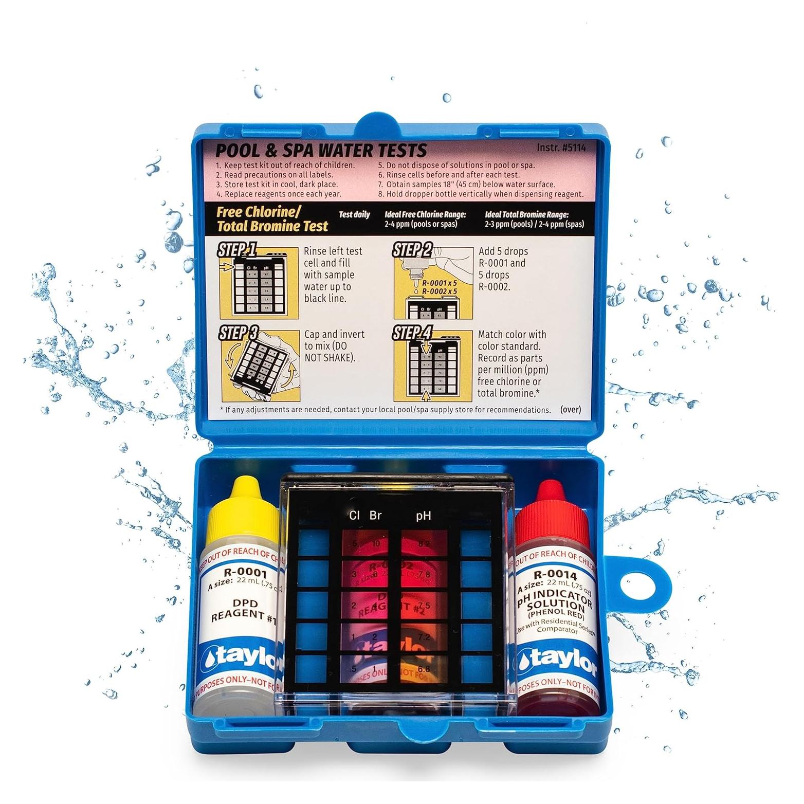 Kit de Prueba DPD Básico Taylor K-1001 para Piscinas y Spas