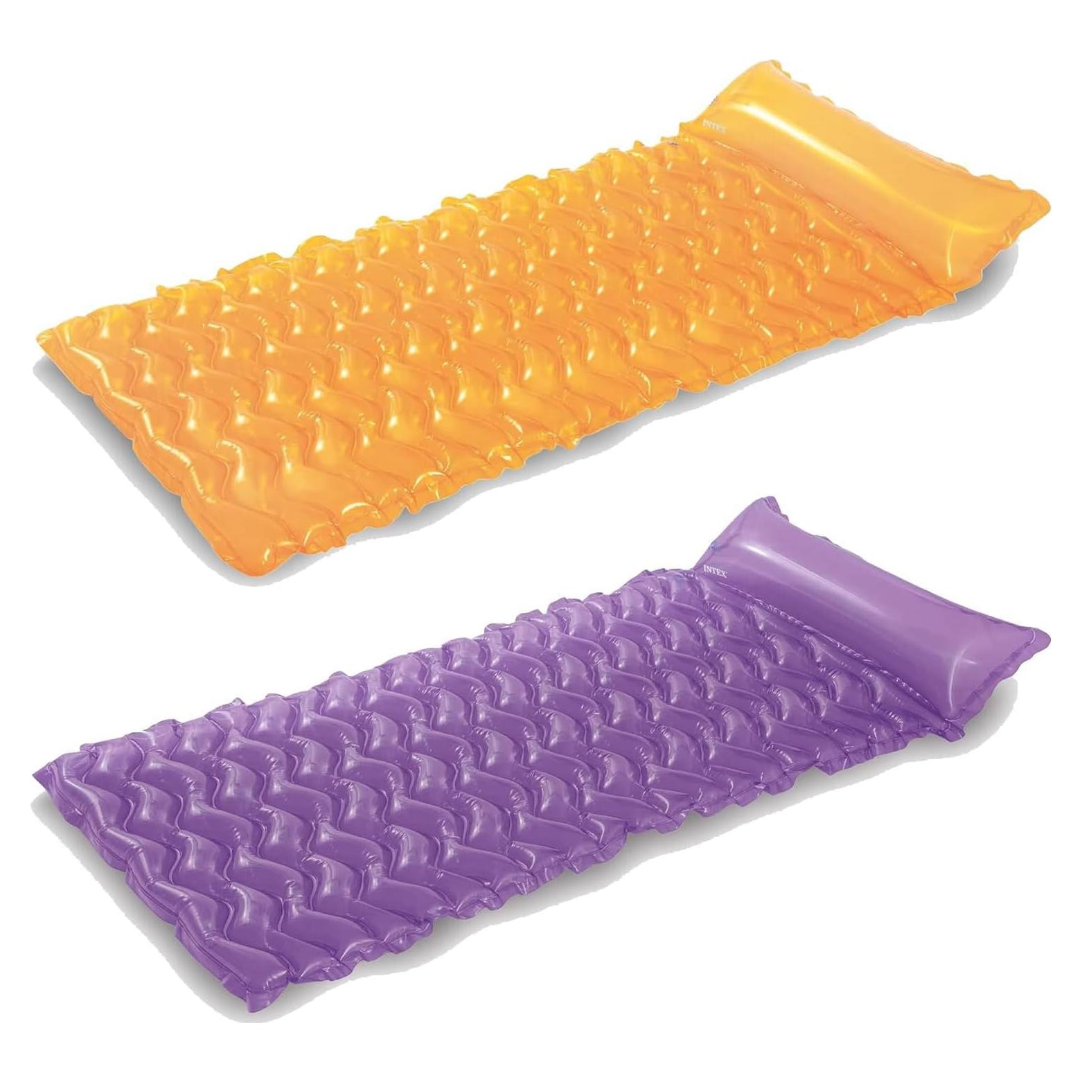 Colchoneta Inflable Intex Tote-N-Float Wave 229x86 cm - Paquete de 2