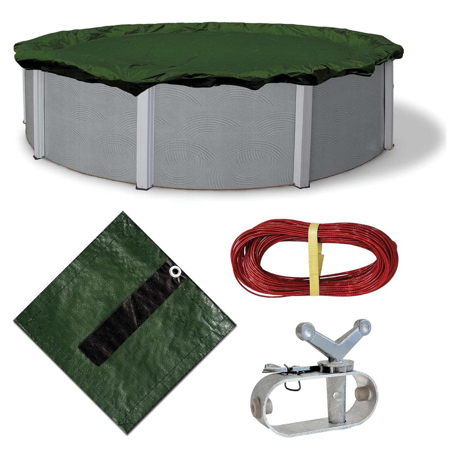 Cubierta de piscina elevada Blue Wave 15 pies redonda invierno