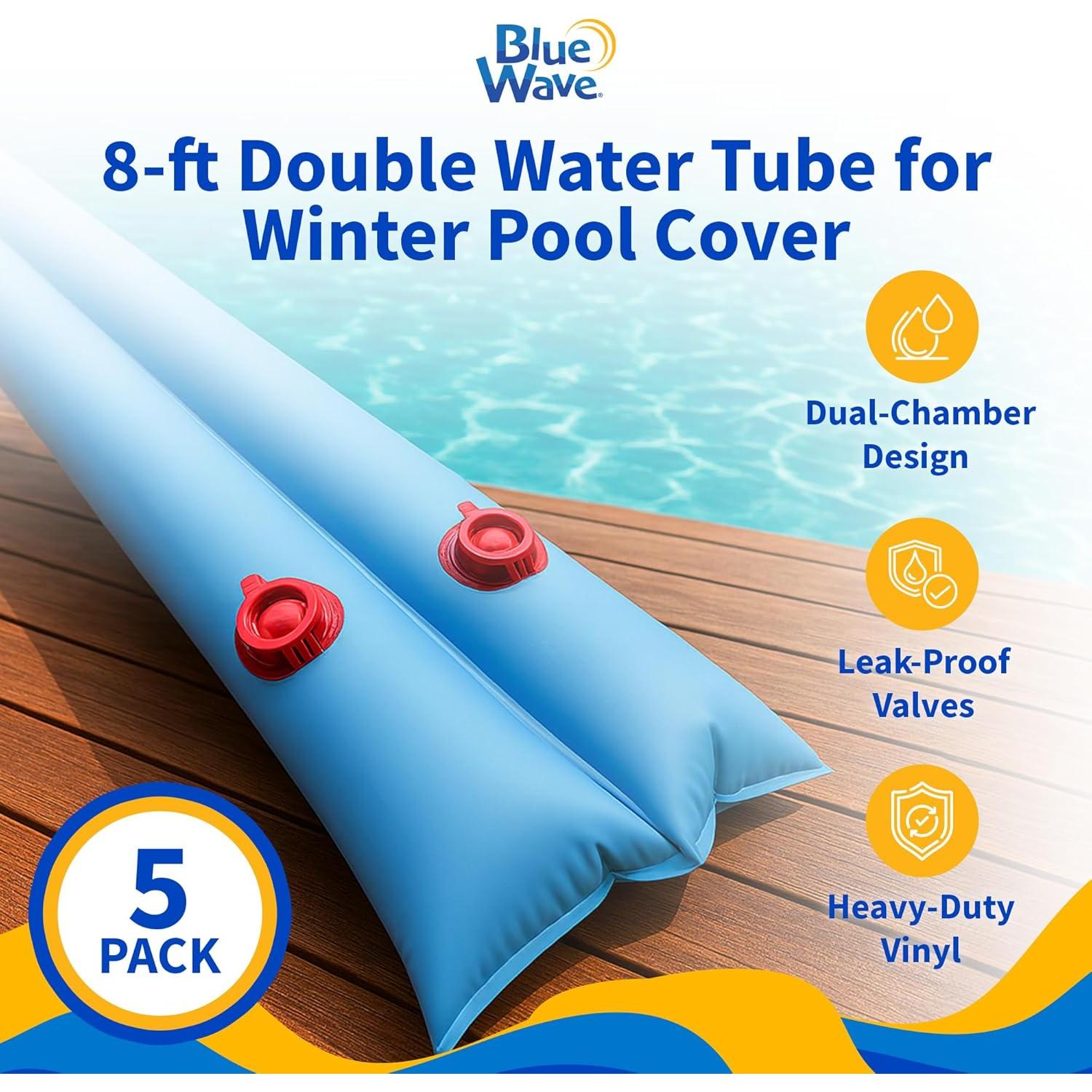 Tubo de Agua Doble Blue Wave 2.44m para Cubierta de Piscina