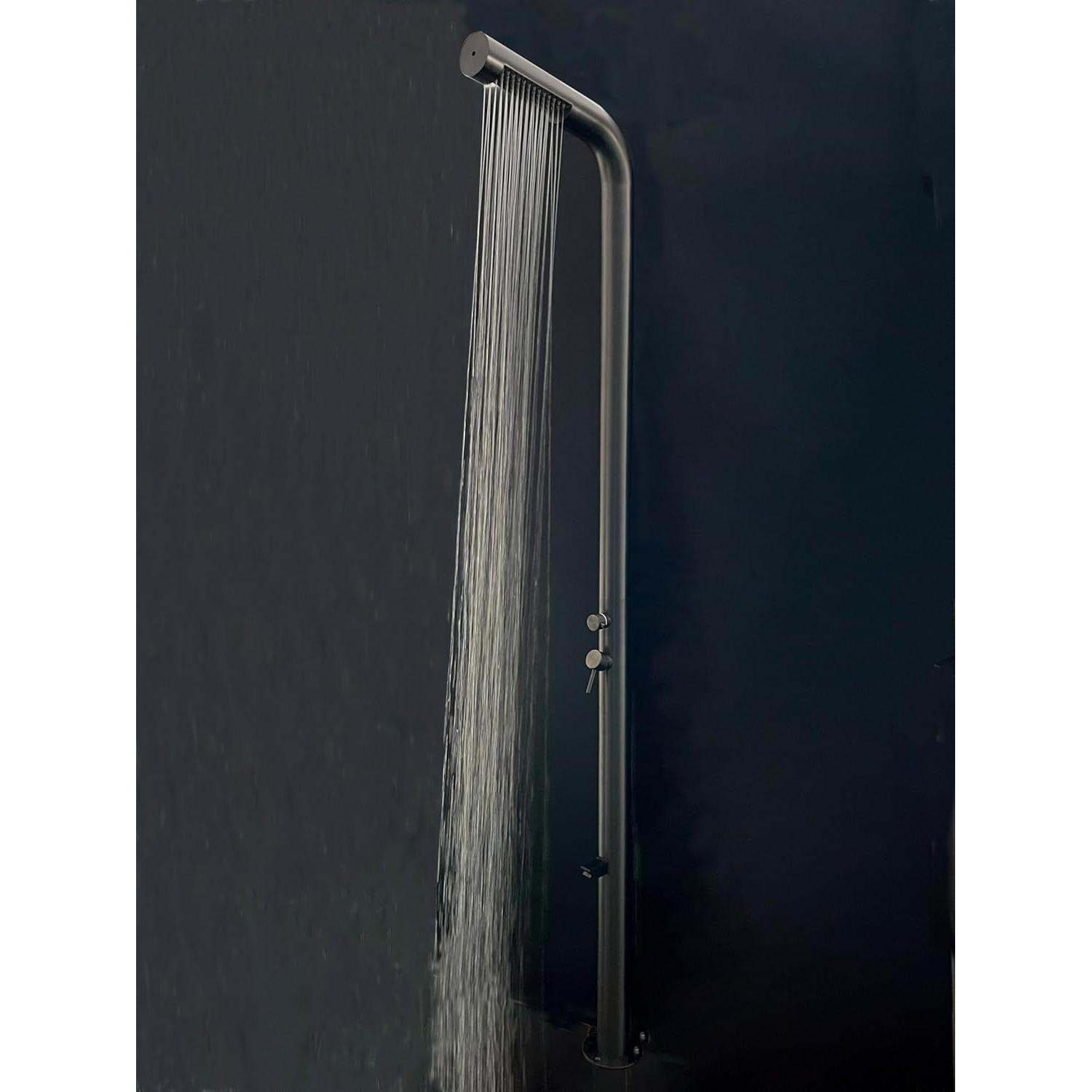 Ducha Exterior Modular Wayime 220.98 cm Acero Inoxidable Negro Mate