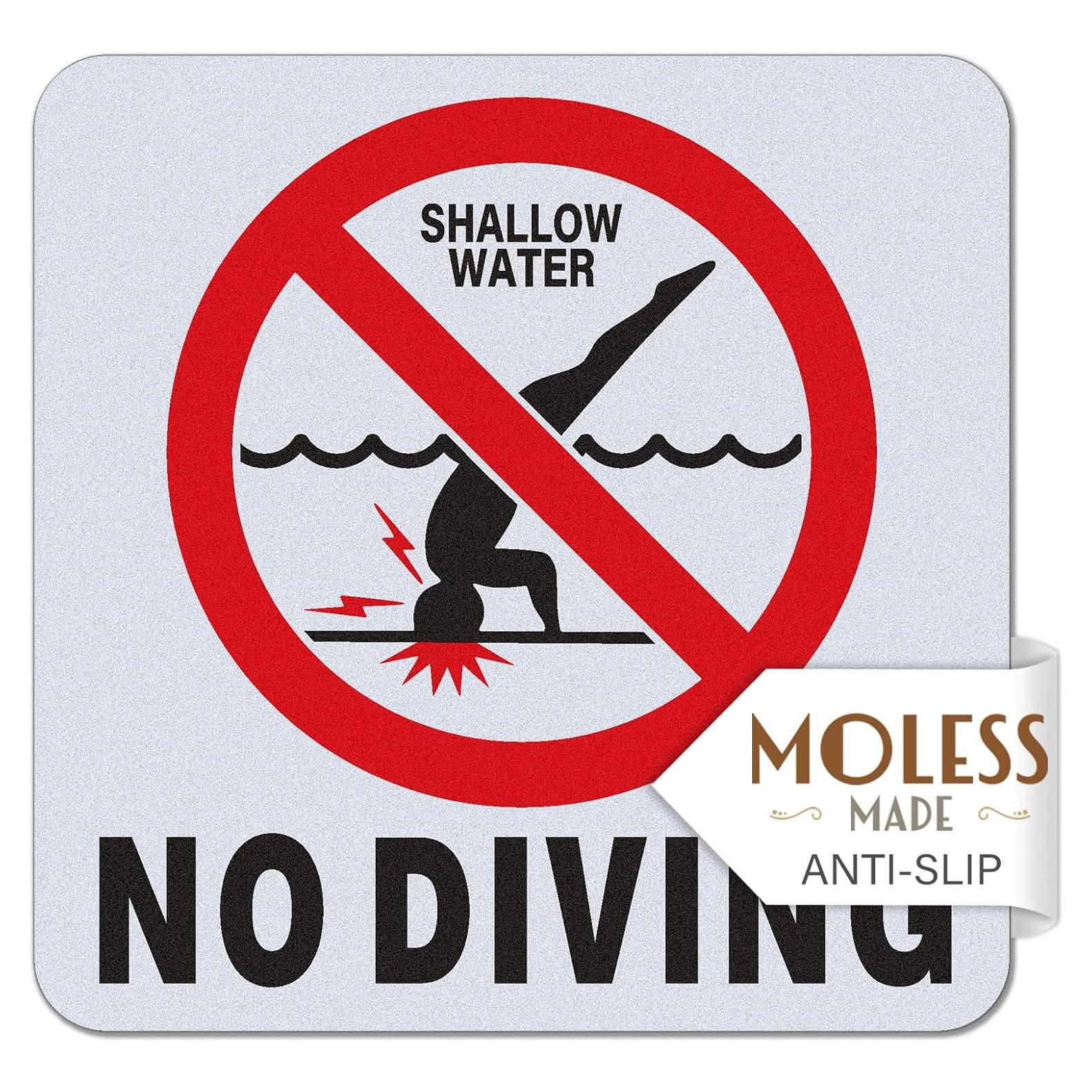 Calcomanías de Seguridad para Piscina NO DIVING MOLESS 15.24 cm