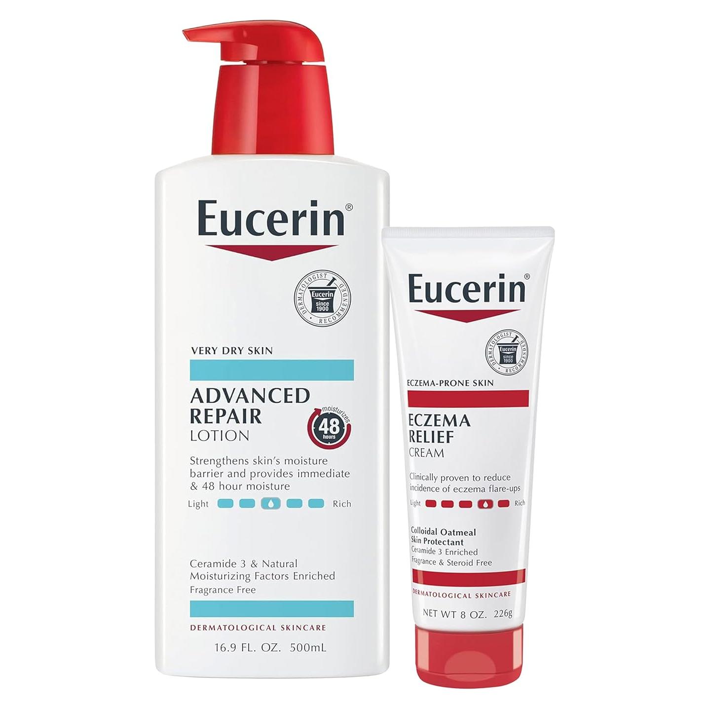 Conjunto Eucerin Cuidado Piel: Loción 500ml + Crema 226g Eczema