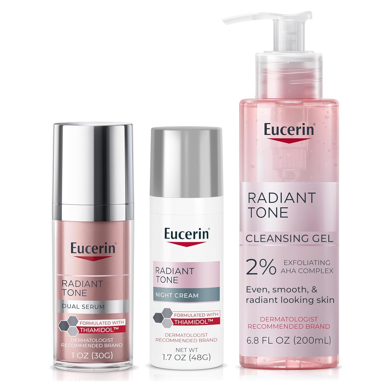 Eucerin Radiant Tone Suero + Gel Limpiador + Crema Nocturna