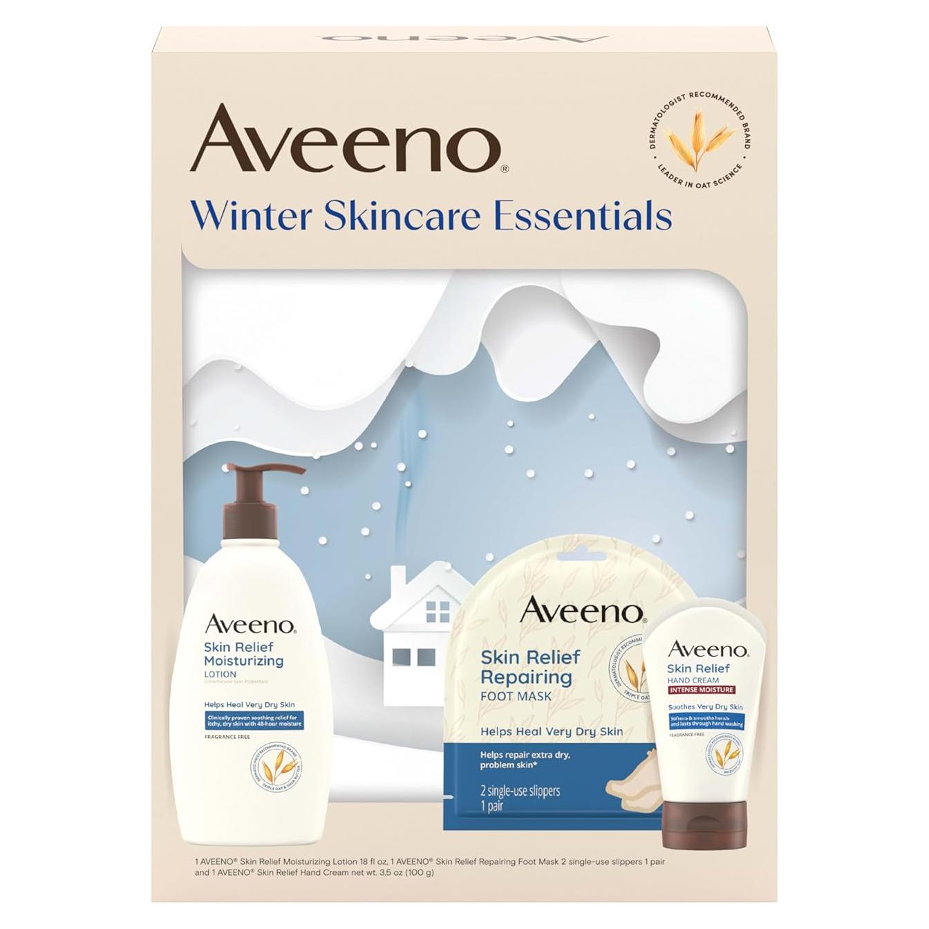 Set de Cuidado de Piel de Invierno Aveeno - 3 Piezas