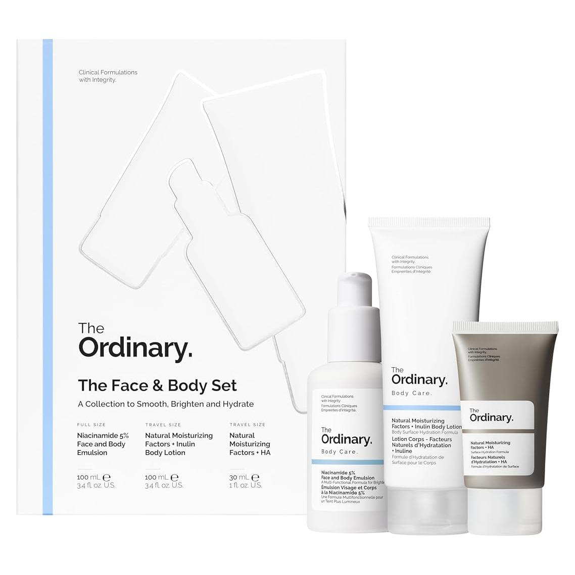 Conjunto Cuidado Facial y Corporal The Ordinary 5% Niacinamida