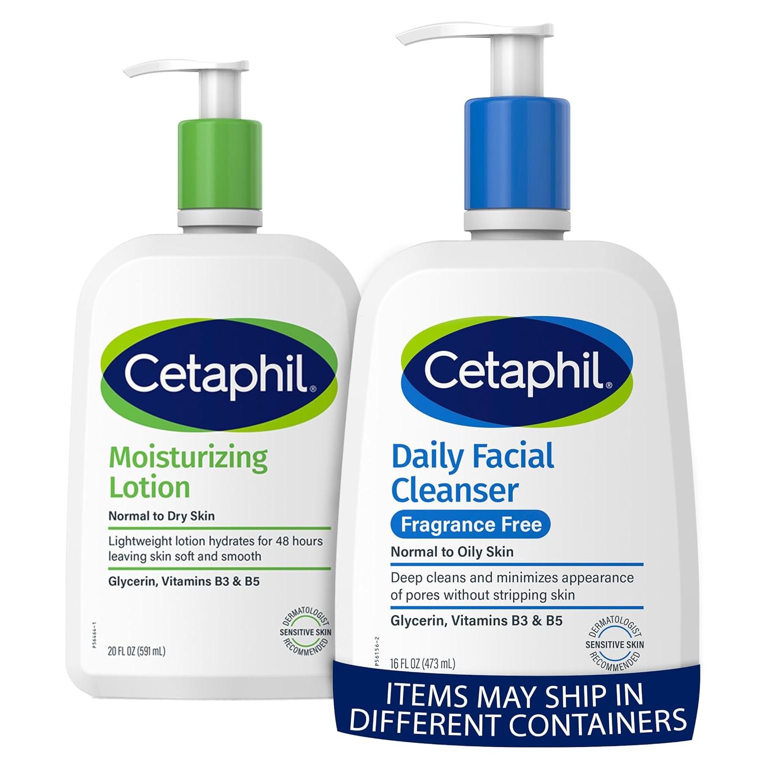 Cetaphil Set Hidratante Corporal y Limpiador Facial 567g + 454g