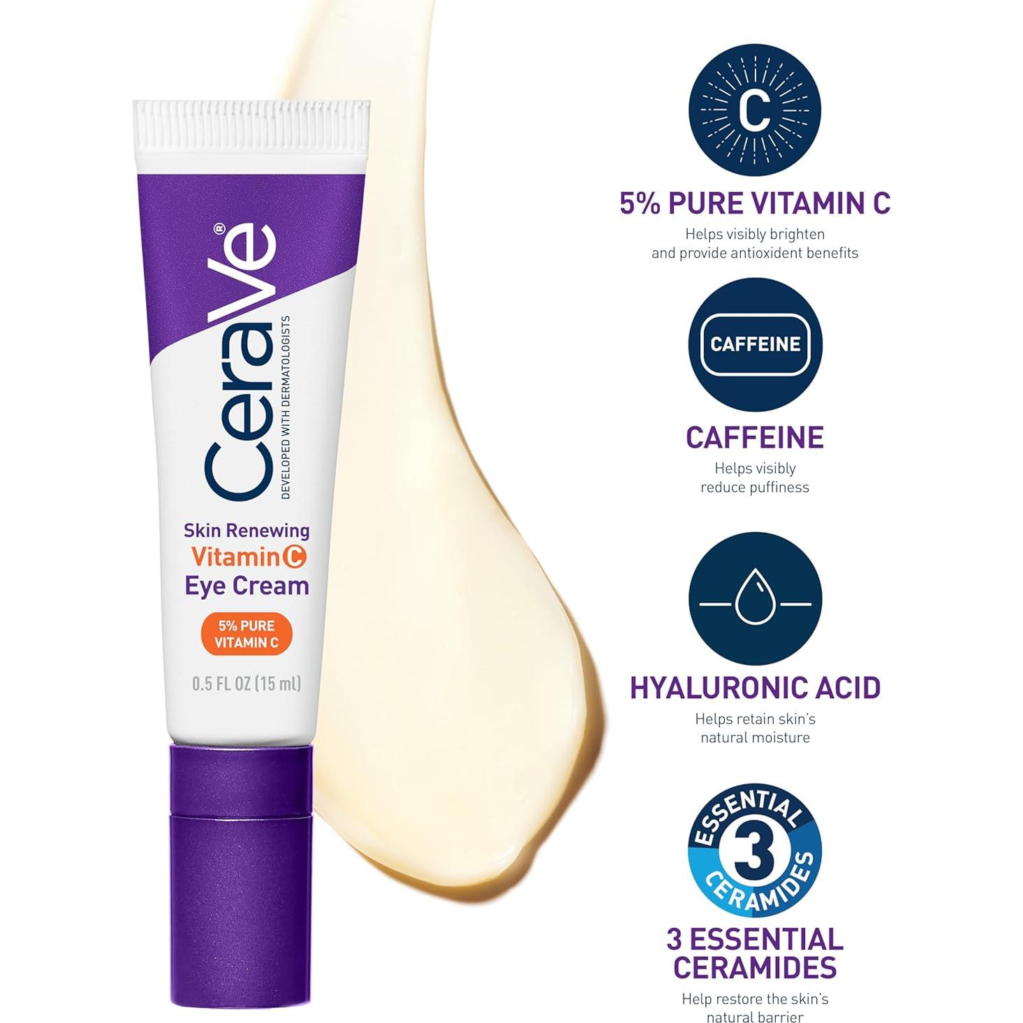 Set Cuidado Piel CeraVe: Suero Vitamina C + Crema Ojos