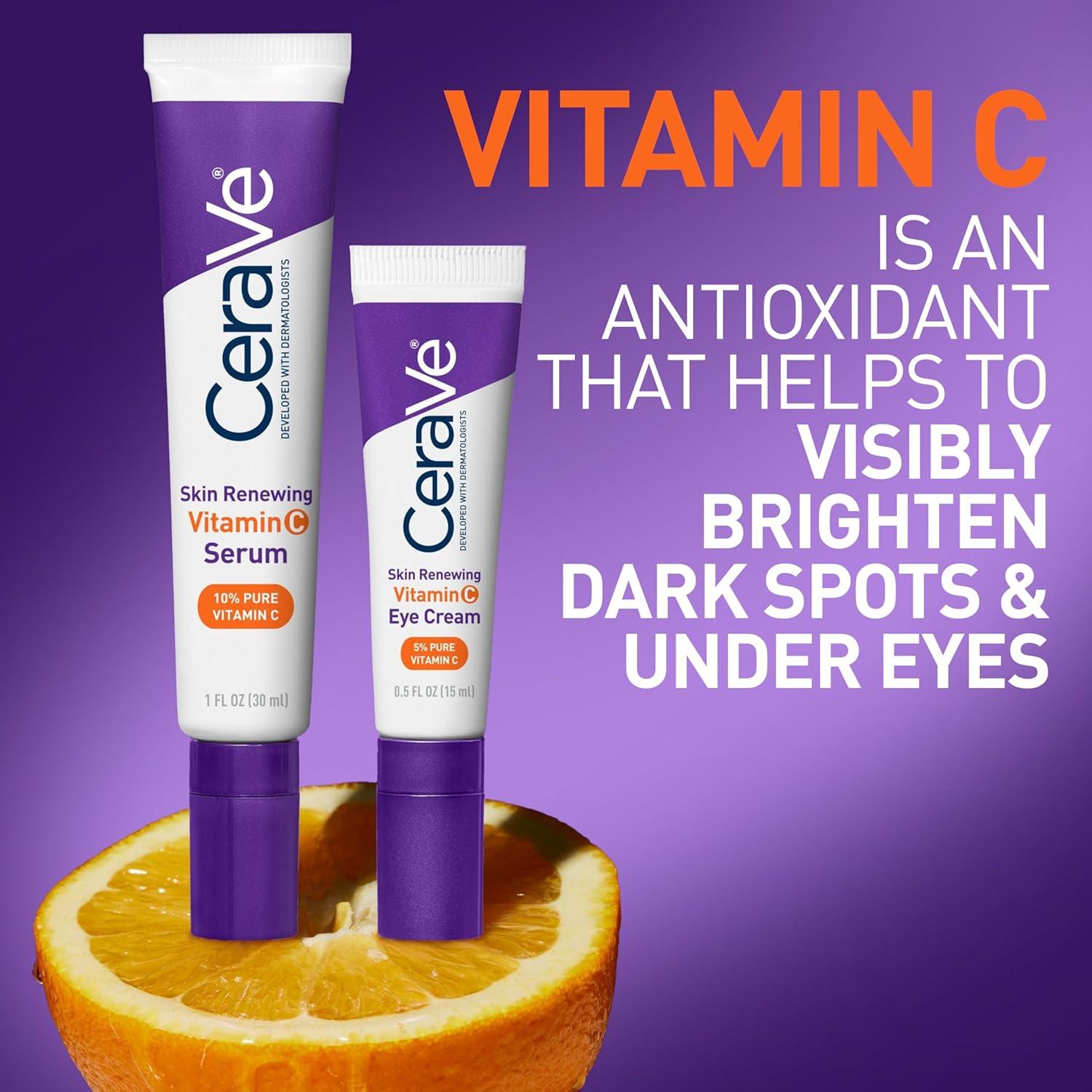 Set Cuidado Piel CeraVe: Suero Vitamina C + Crema Ojos