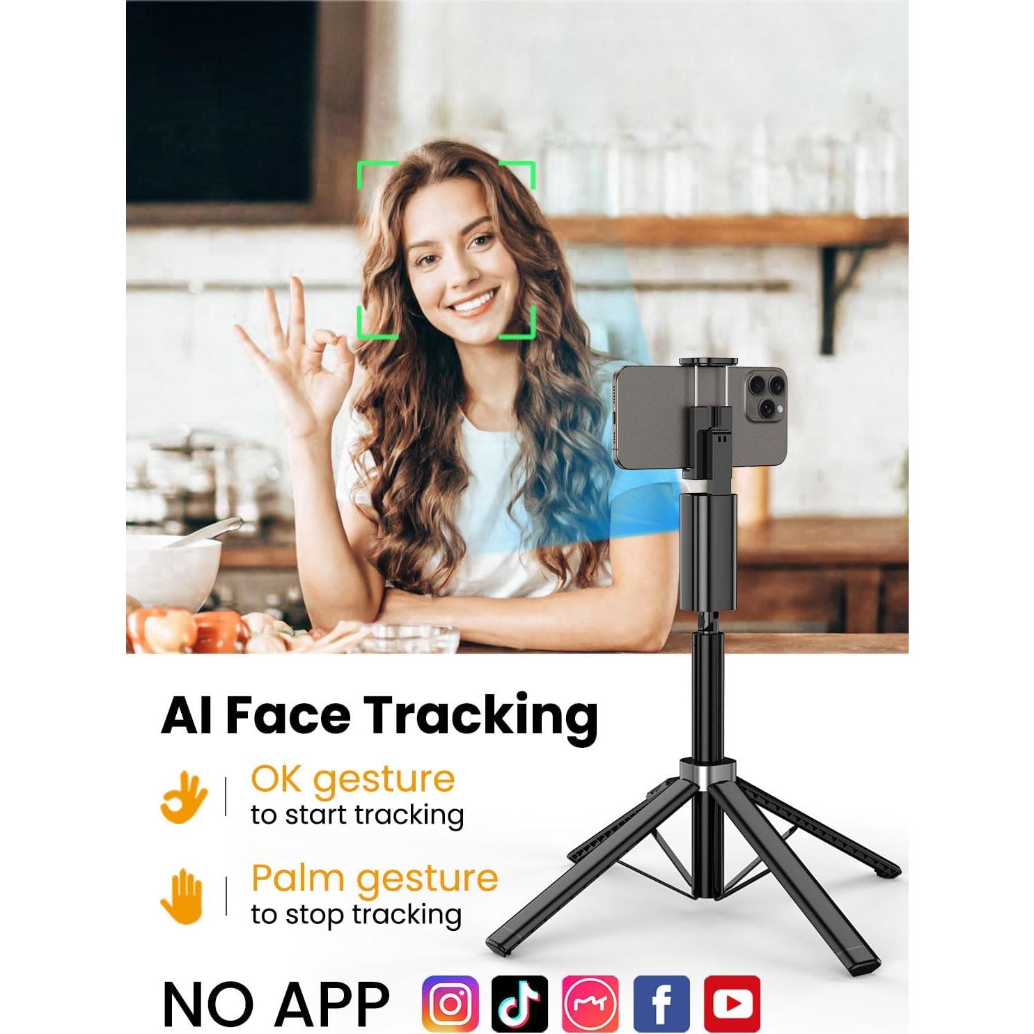 Trípode de Seguimiento Facial AOCHUAN 57" (144.78 cm)