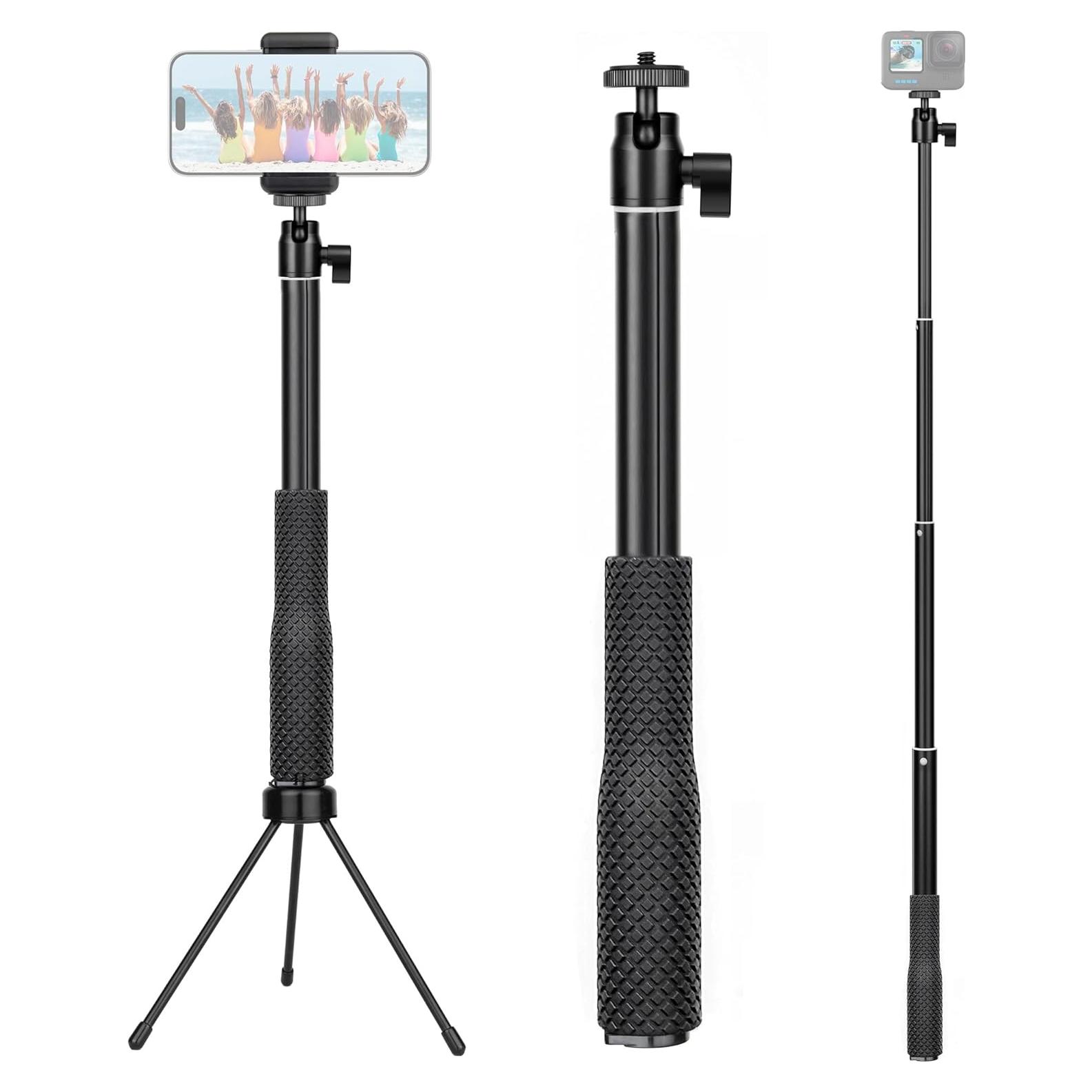 Palo de Selfie Submarino GEPULY 360° con Soporte para GoPro y Teléfono