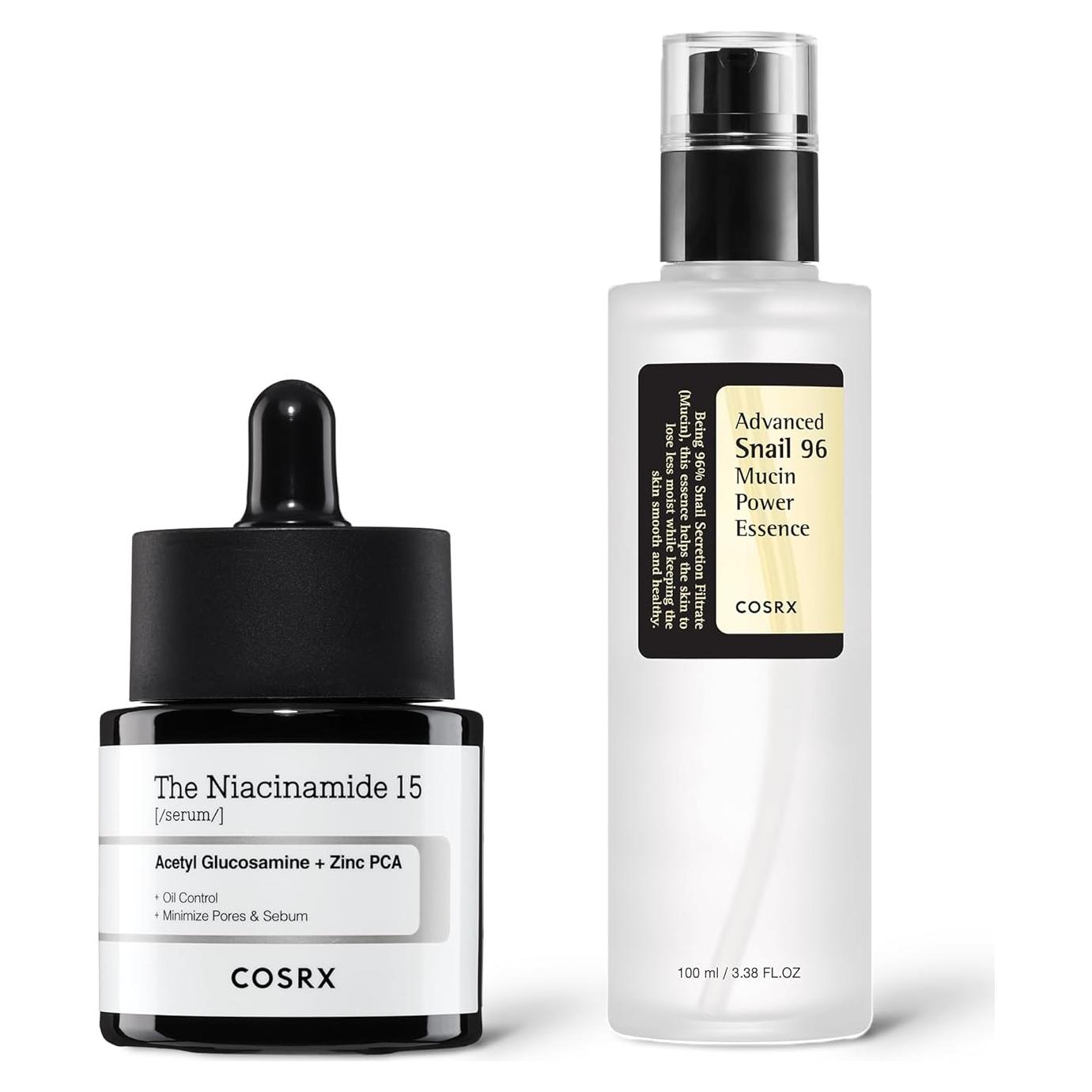 Set de Reparación de Piel COSRX - Suero Niacinamida 15% y Mucina de Caracol 96%
