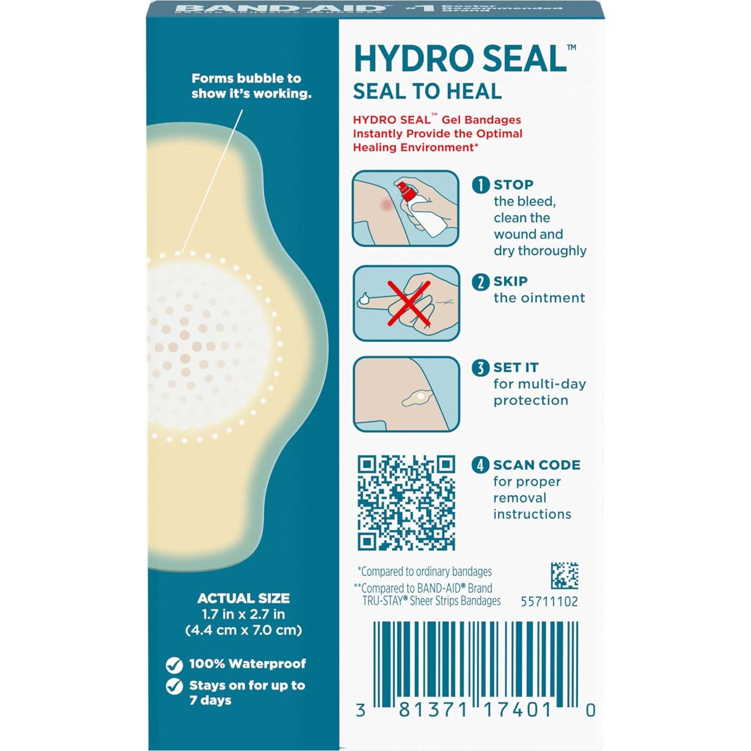 Vendajes Adhesivos Hydro Seal BAND-AID 6 ct - Impermeables