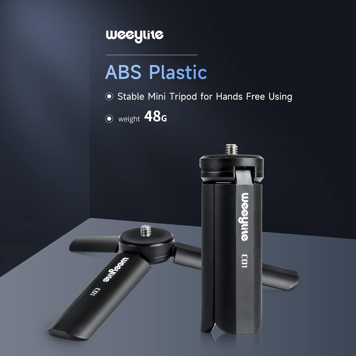 Trípode Mini Weeylite K21, Soporte Compacto 1/4 para Cámara