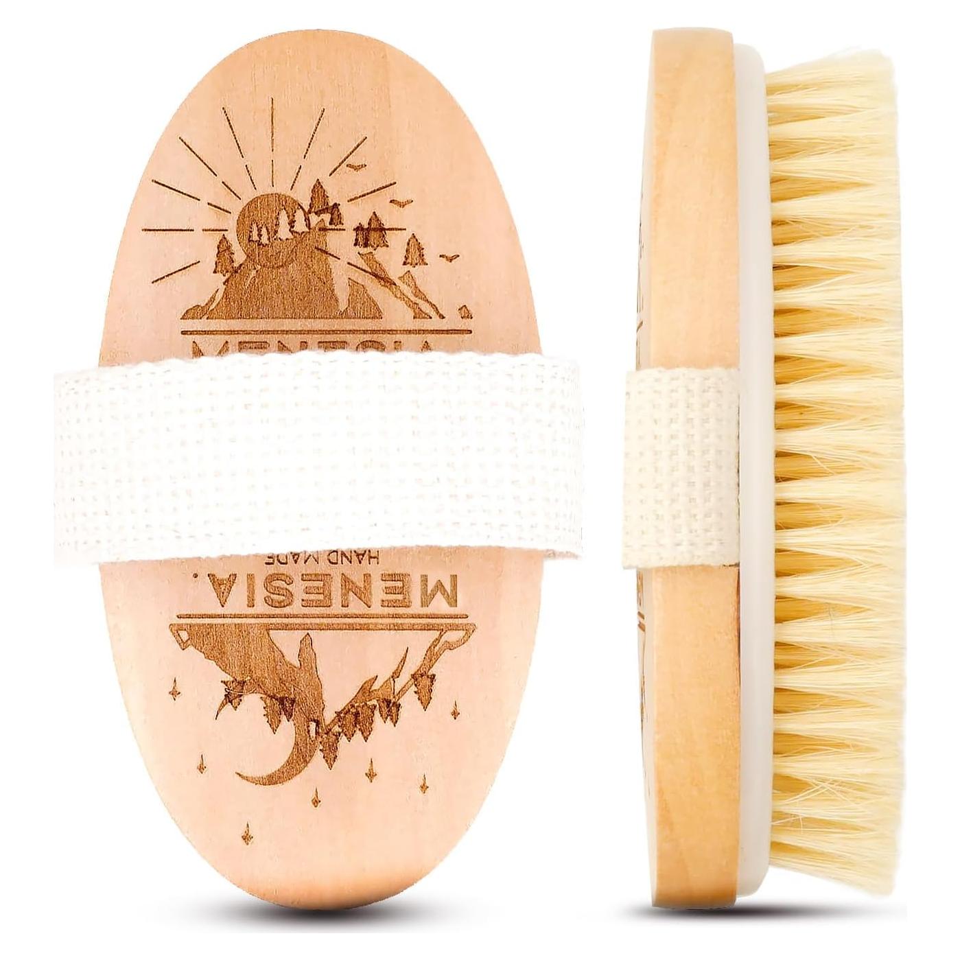 Cepillo corporal en seco Menesia - Exfoliante de cerdas naturales