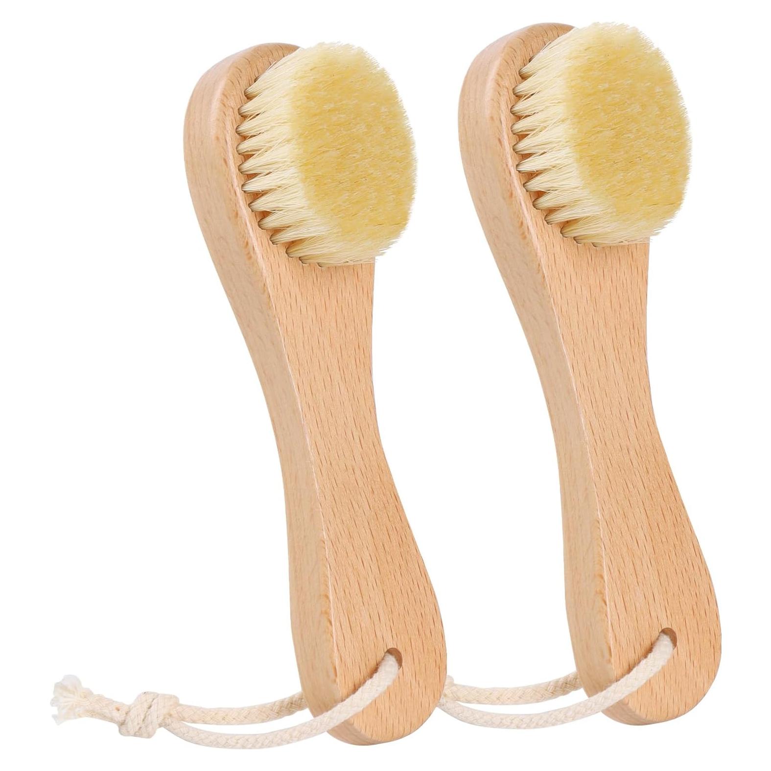 Cepillo Seco Facial y Corporal DEBETOOL 2-Pack Madera Jabalí