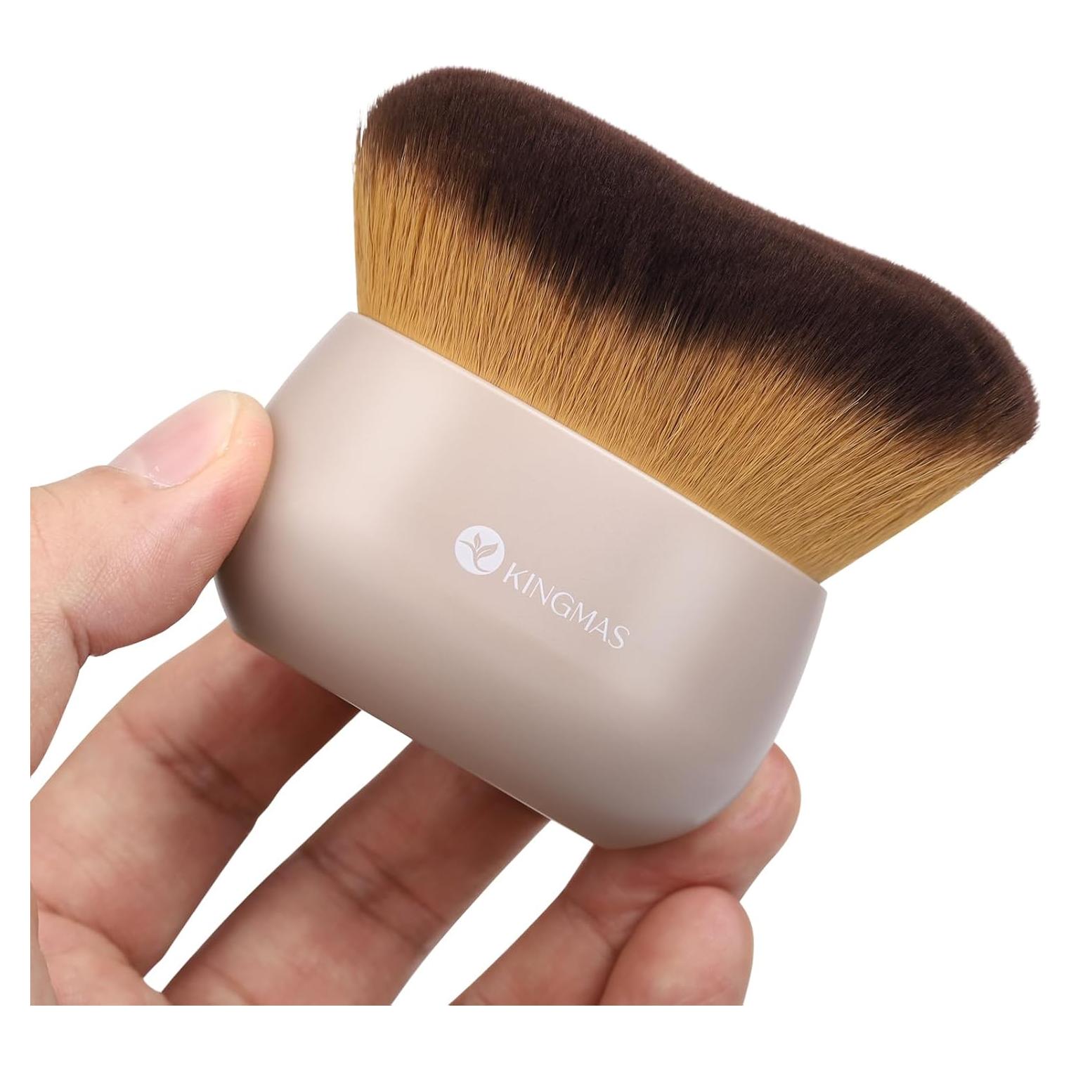 Brocha Kabuki KINGMAS Extra Grande para Autobronceador 76mm