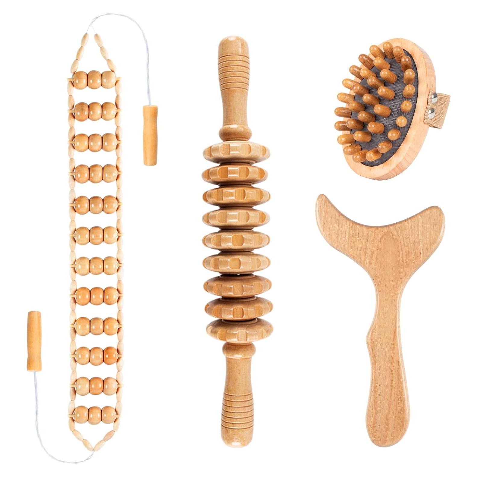 Kit de Maderoterapia KintKita 4 en 1 para Drenaje Linfático