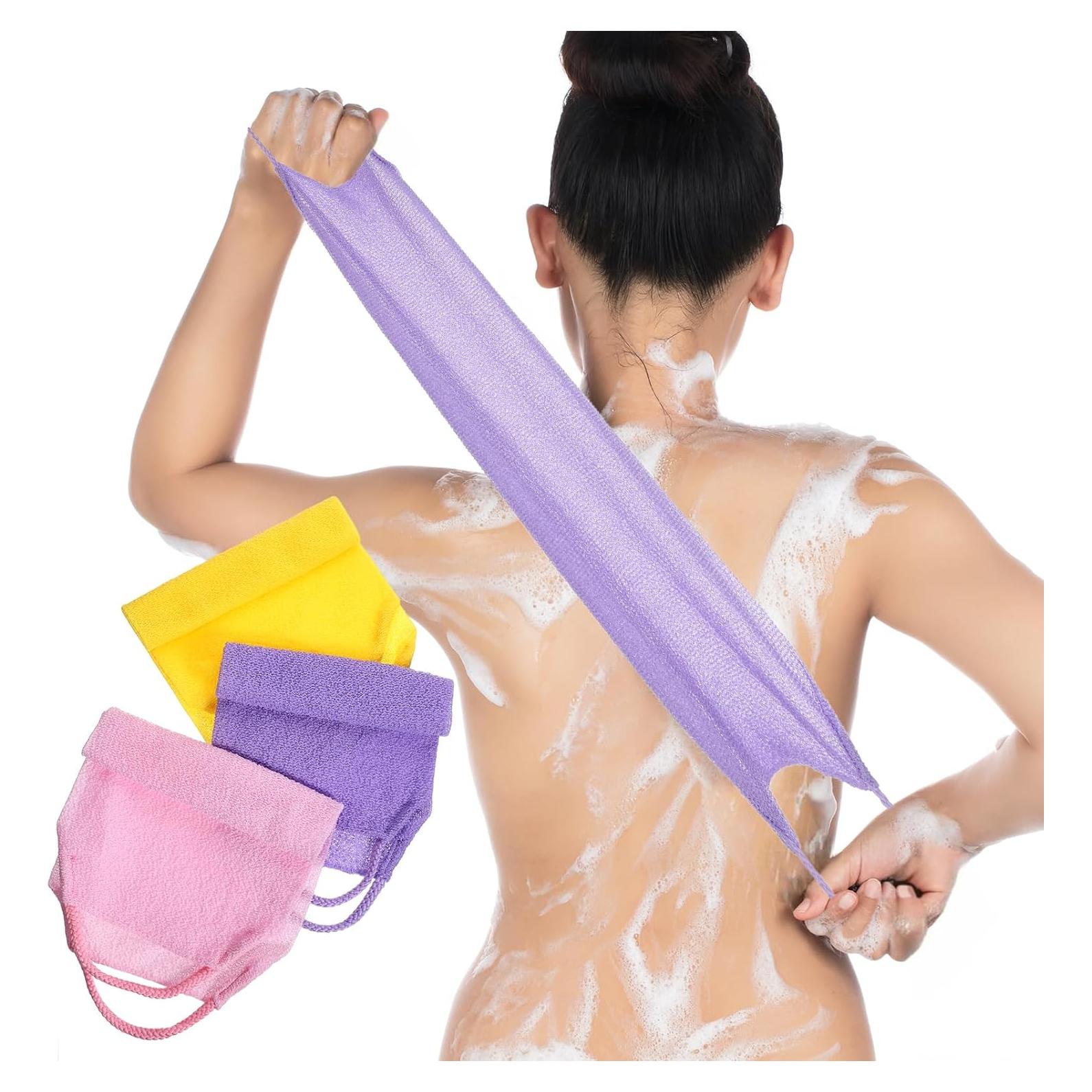 Paquete de 3 Toallas Exfoliantes Doble Cara Qulkws 45x20cm