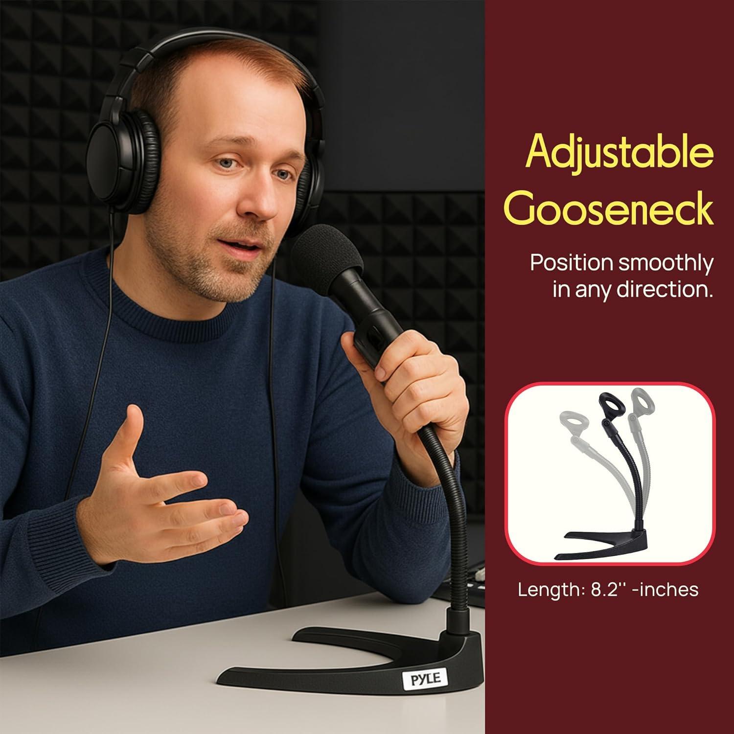 Soporte de Micrófono de Escritorio Pyle PMKS8 Ajustable 20.8 cm