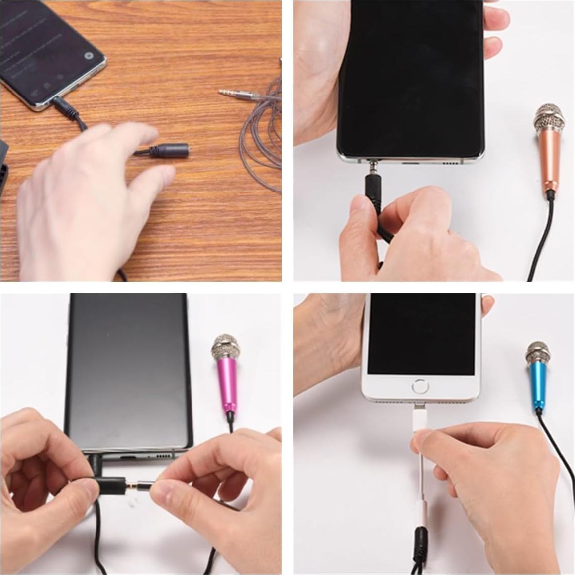 Paquete de 2 Micrófonos Miniatura Portátiles BaiBaiLa 3.5mm