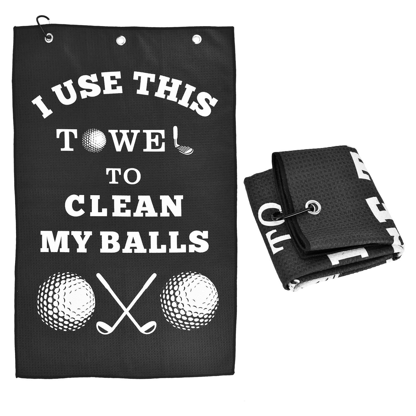 Toalla de Golf Microfibra Zutcogo con Clip - Negra, 0.12 kg