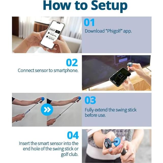 Simulador de Golf PHIGOLF2 Flex con Sensor y Palo de Swing