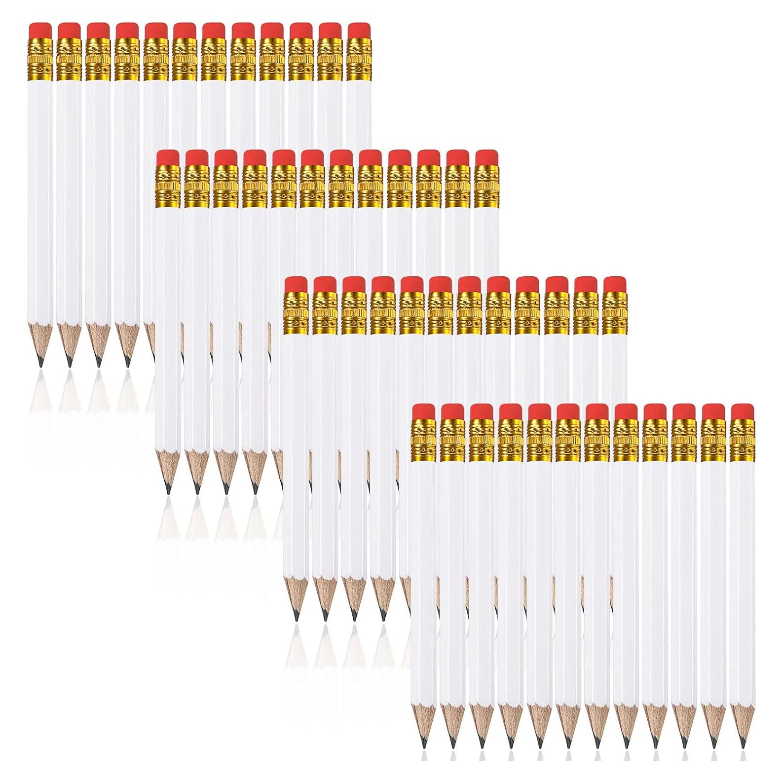 Lápices Cortos Zonon 48 Piezas con Borrador para Niños