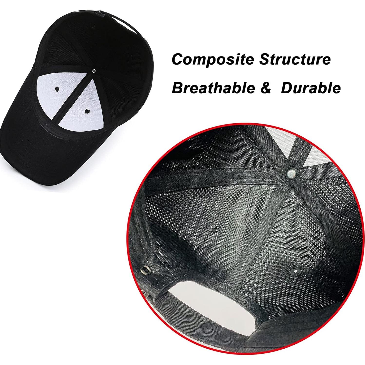 Gorra de Béisbol PFFY Unisex Ajustable 2 Paquetes Gris/Negro