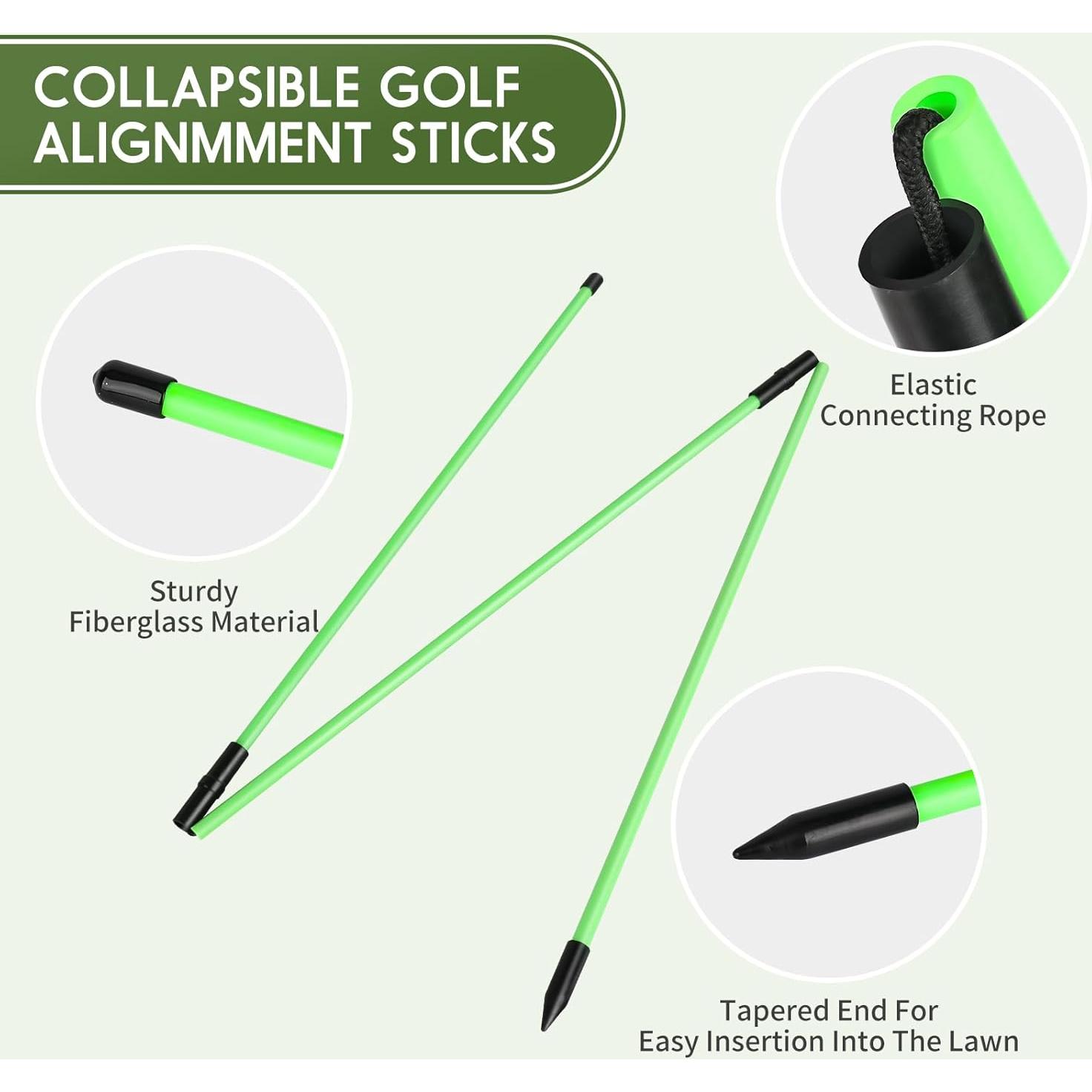 Paquete de 2 Palos de Alineación de Golf Kojcijs KOJ09