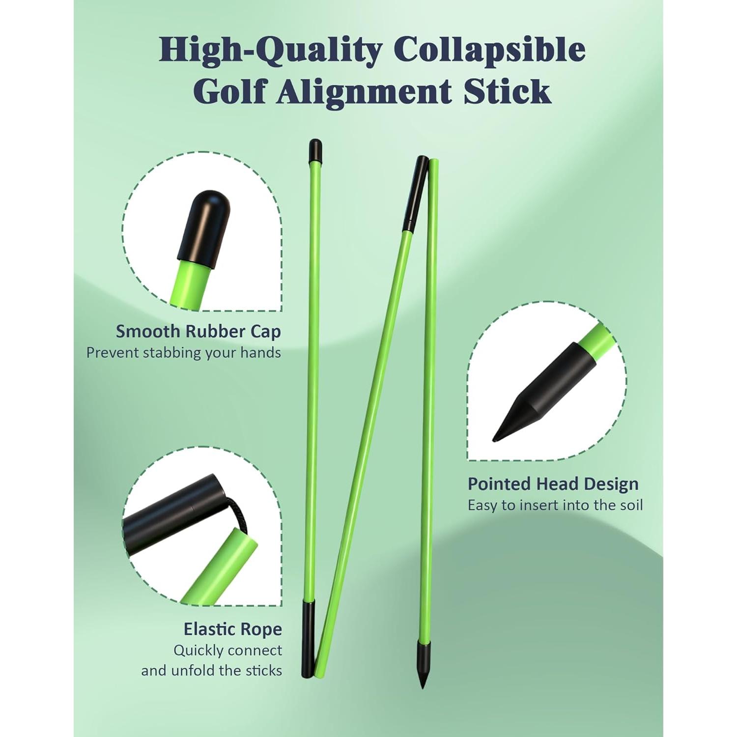 Palos de Alineación de Golf Josongslax JOSONG001 - 124 cm Plegables