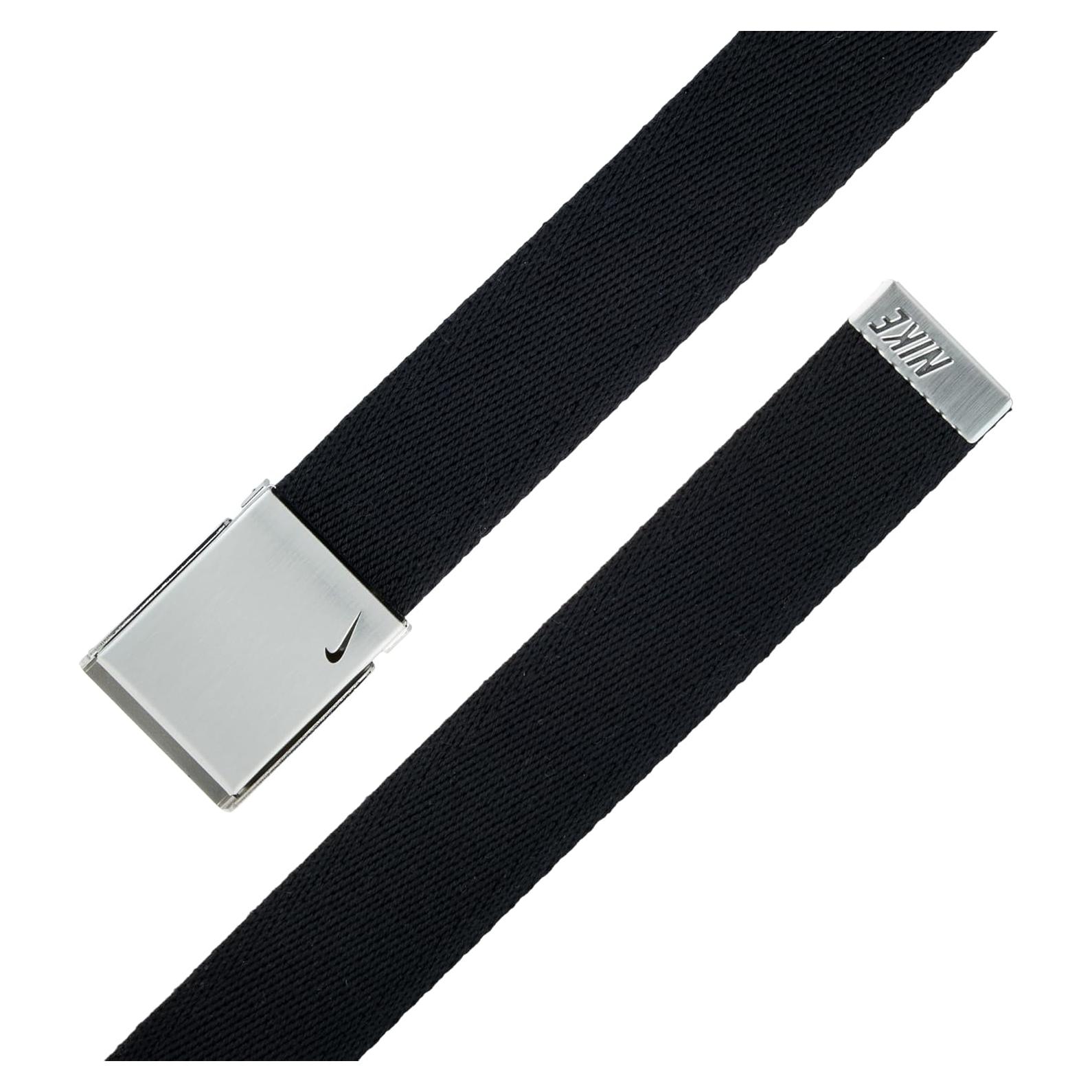 Cinturón Web Swoosh Negro Nike para Hombre