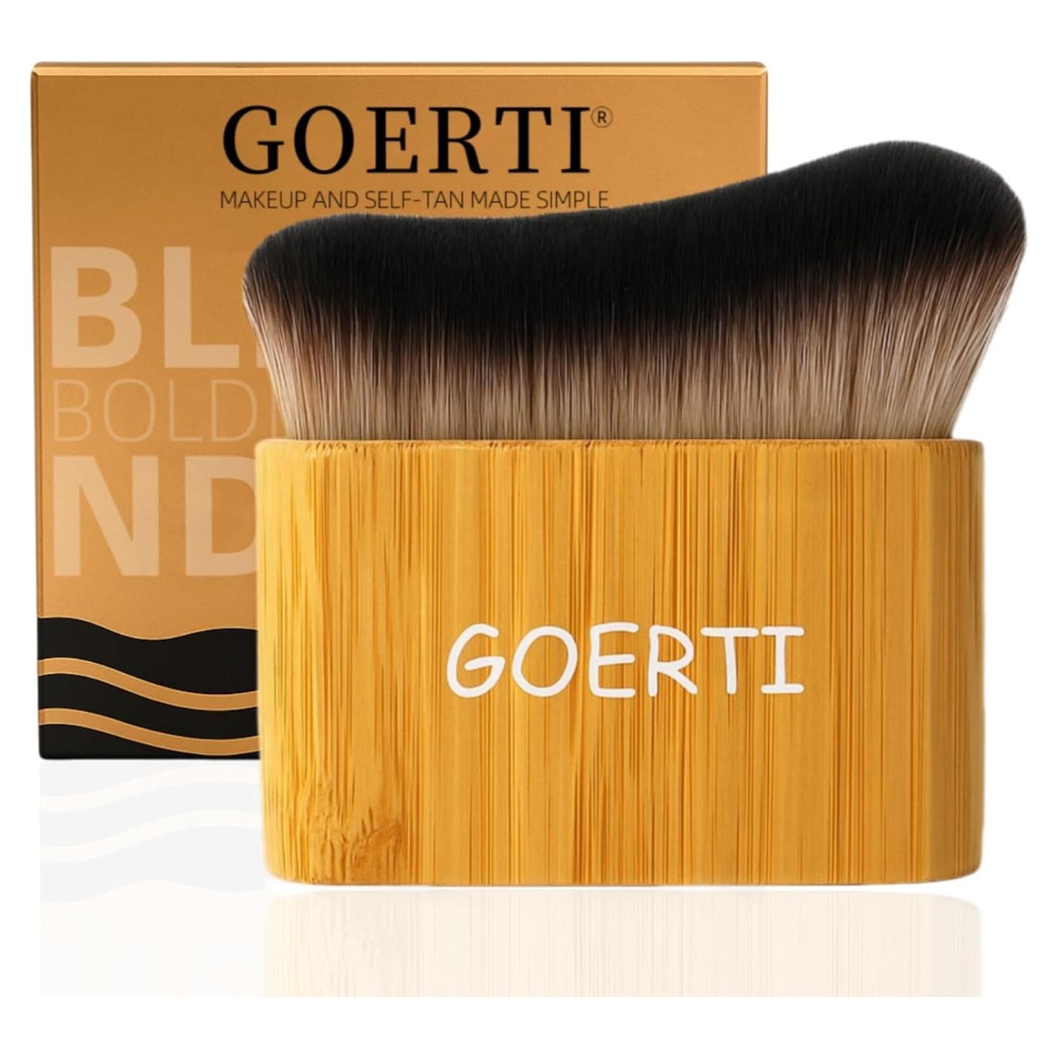 Brocha Kabuki Grande GOERTI para Autobronceador y Protector Solar