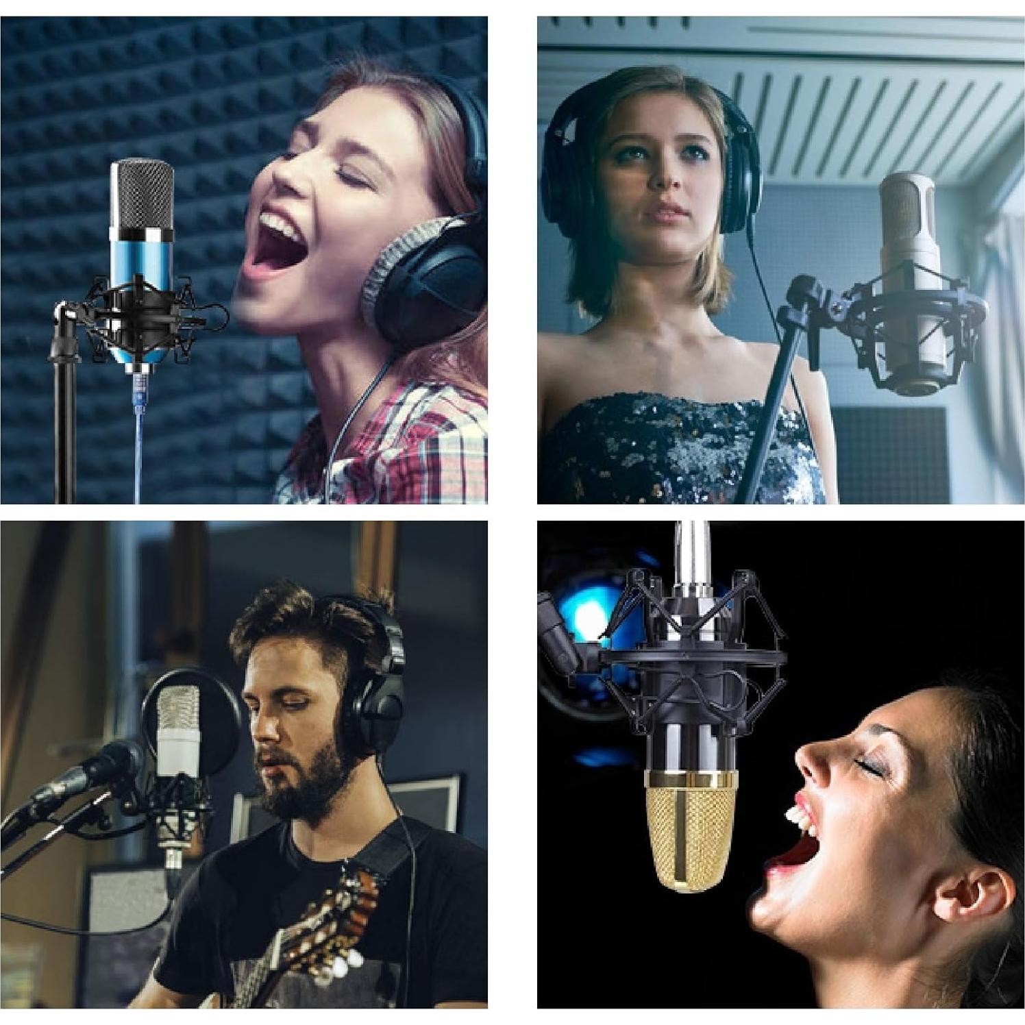 Soporte Antivibración Miwayer para Micrófono 48-54mm Plata