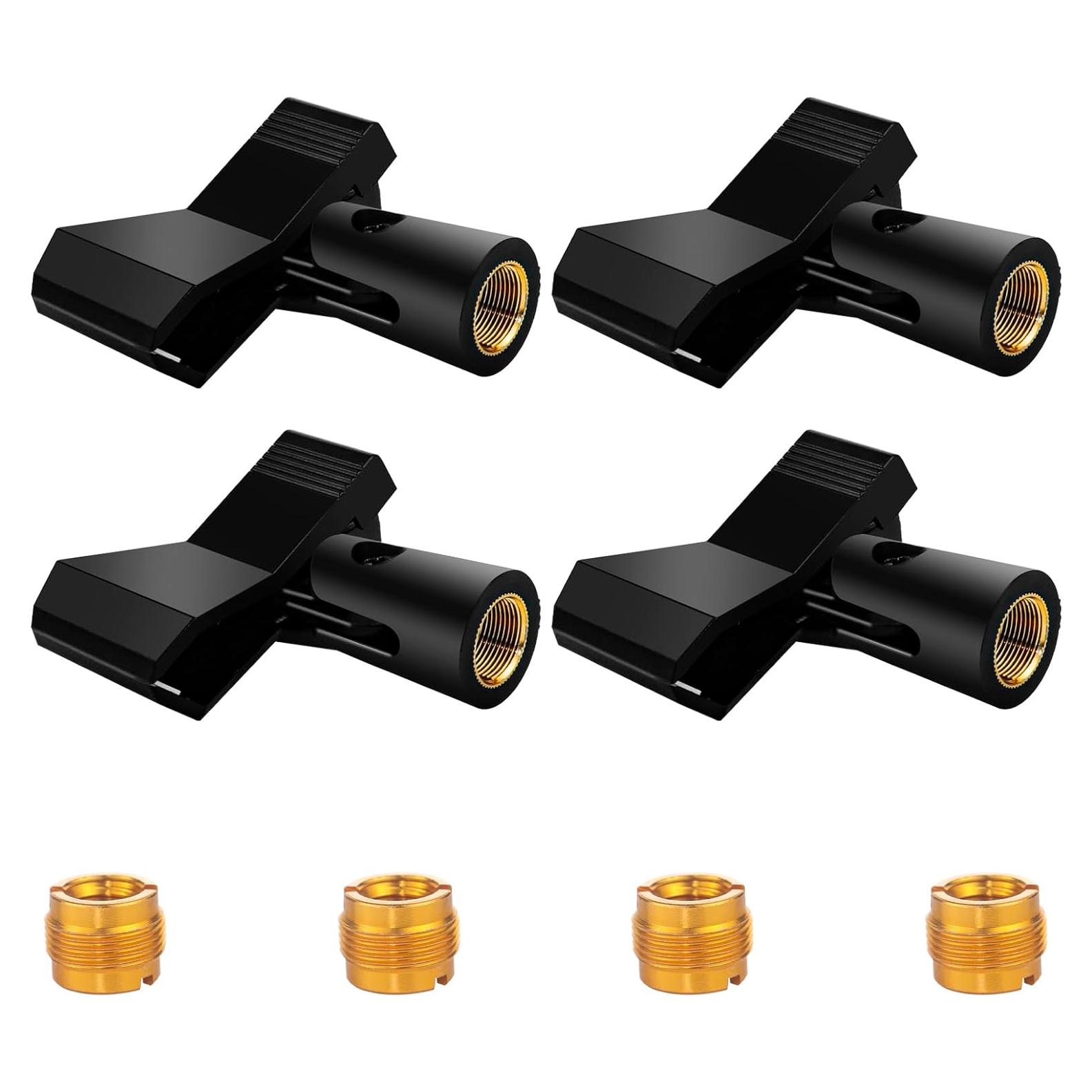 Paquete de 4 Clips de Micrófono Ajustables Aecsze 180°