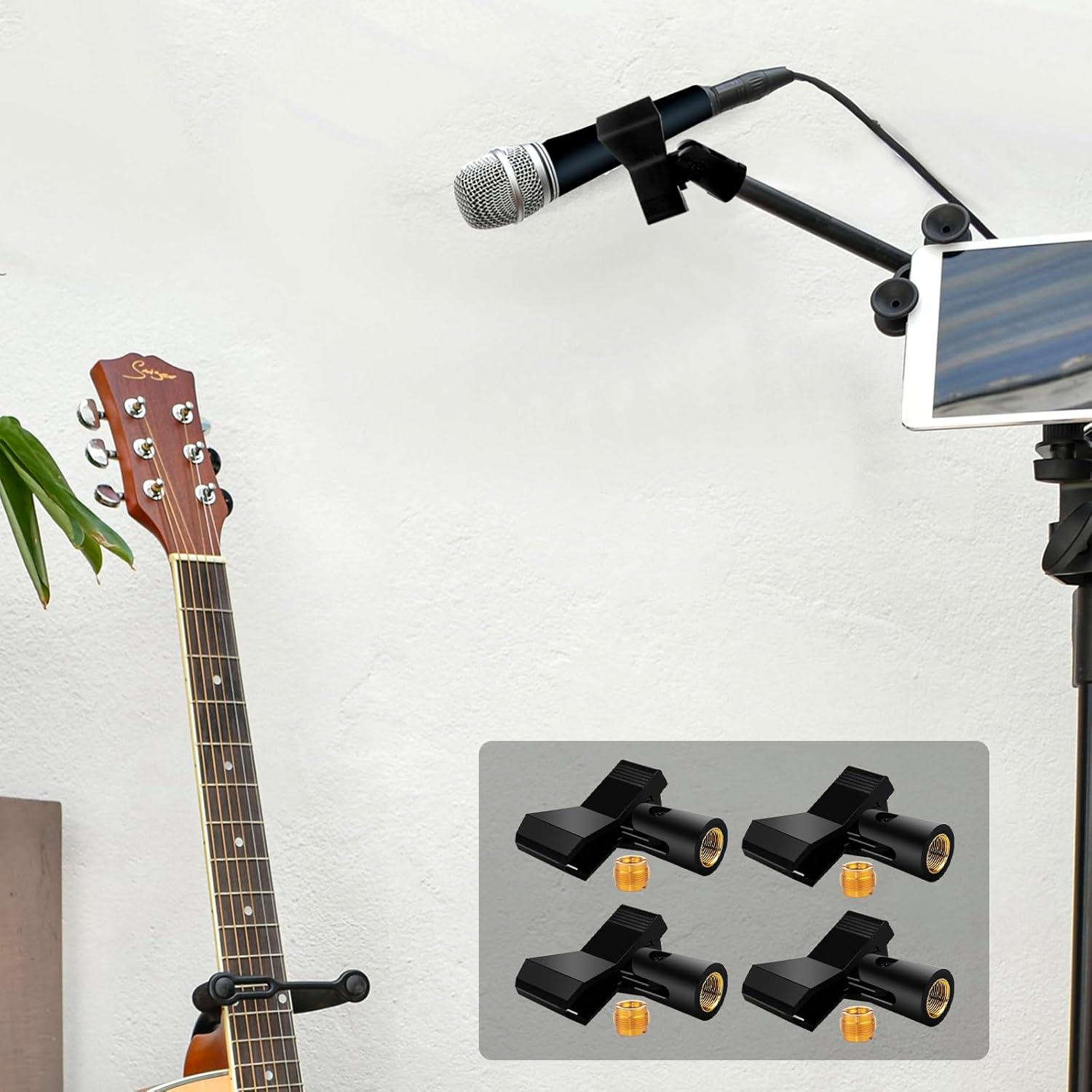 Paquete de 4 Clips de Micrófono Ajustables Aecsze 180°