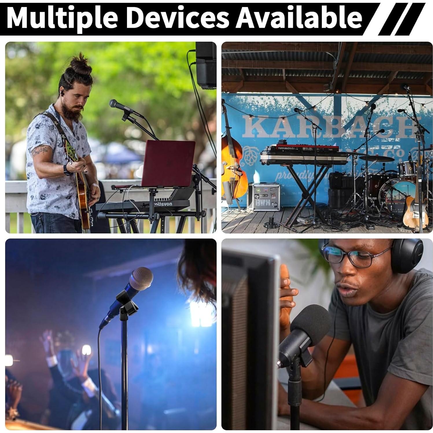 Paquete de 4 Clips de Micrófono Ajustables Aecsze 180°