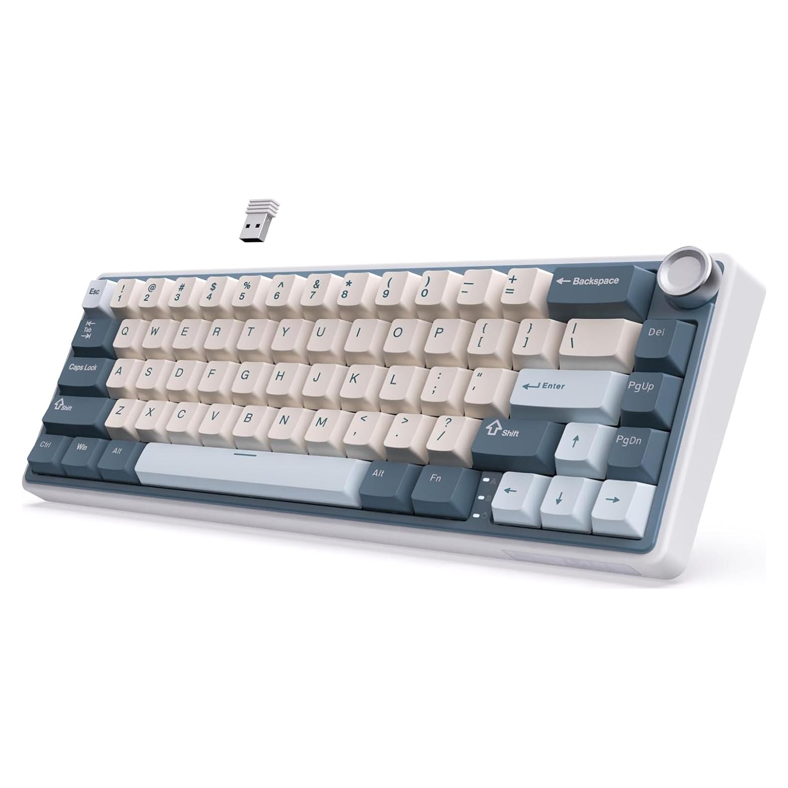 Teclado Mecánico RK Royal Kludge R65 Inalámbrico 60% Azul