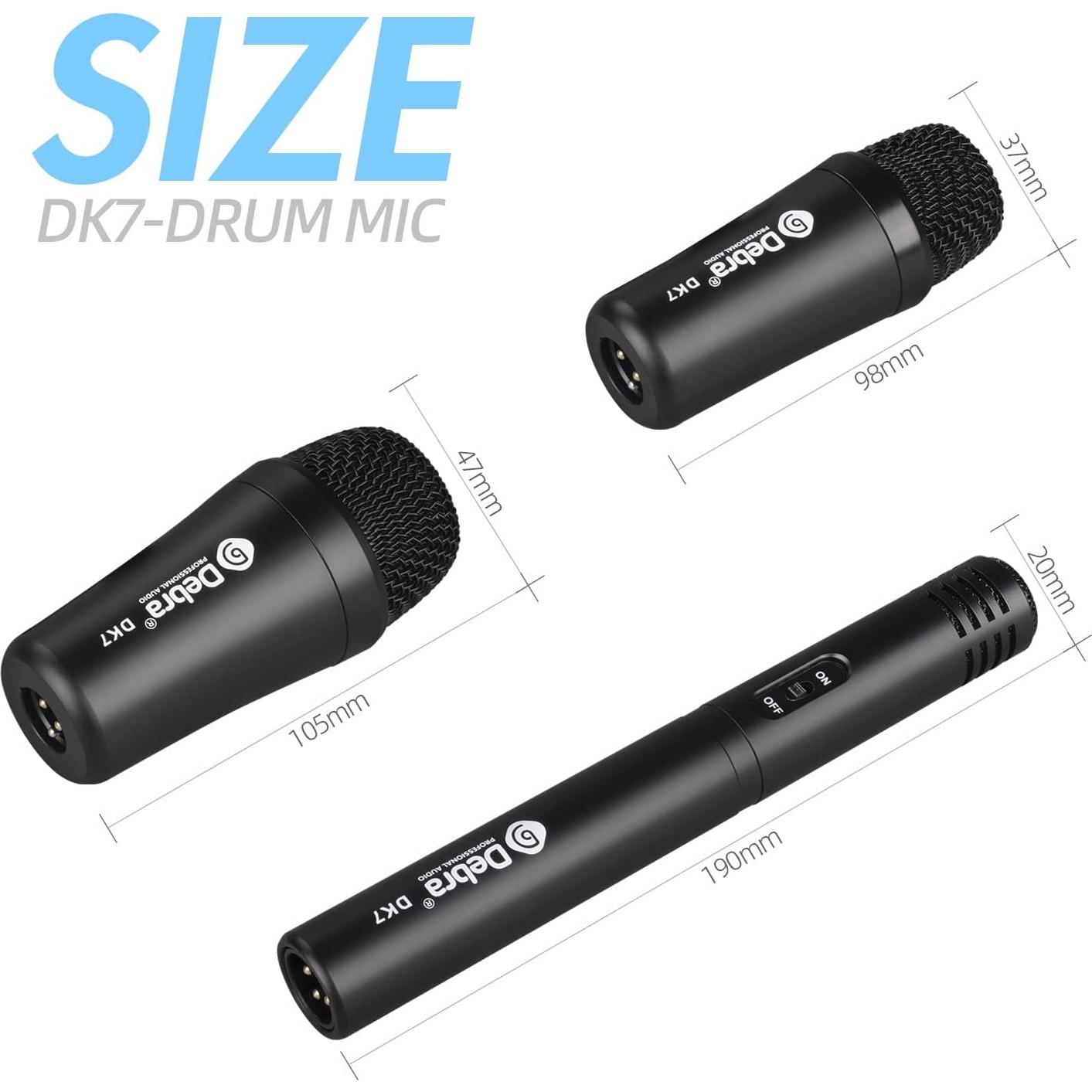 Kit de Micrófono D Debra DK7 Pro 7 Piezas para Batería