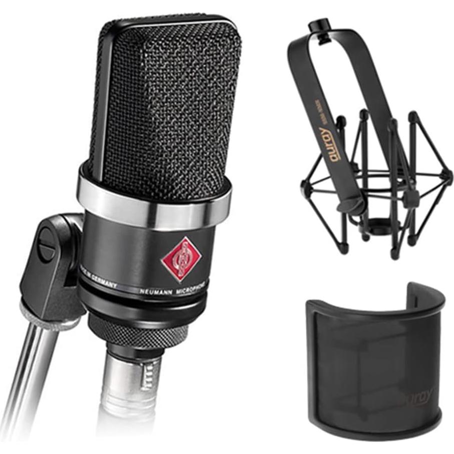 Micrófono de Condensador Neumann TLM-102 Negro con Soporte y Filtro