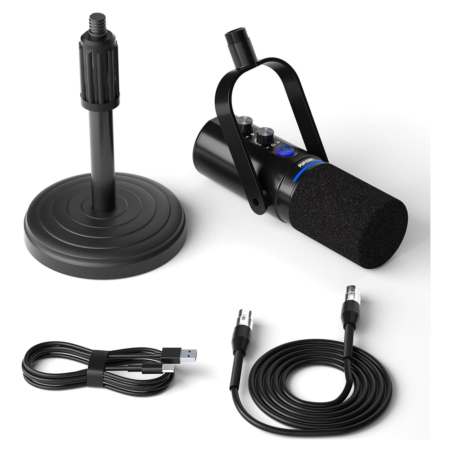 Micrófono Dinámico PUPGSIS D1 USB/XLR para Podcast y Streaming